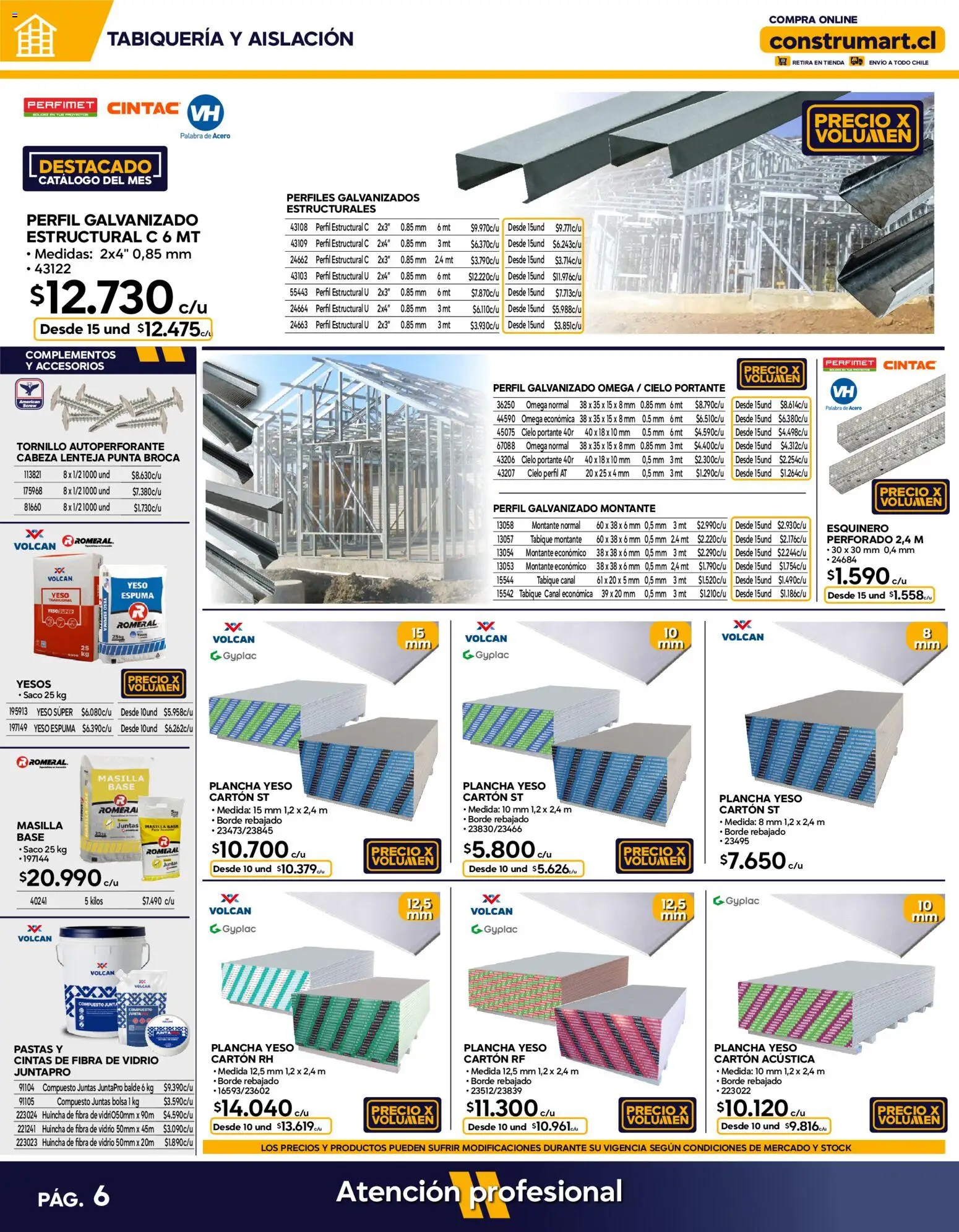 Construmart Ofertas │ válido desde el 01.04.2026 | Página: 6 | Productos: Espuma, Tornillo, Perfil, Base