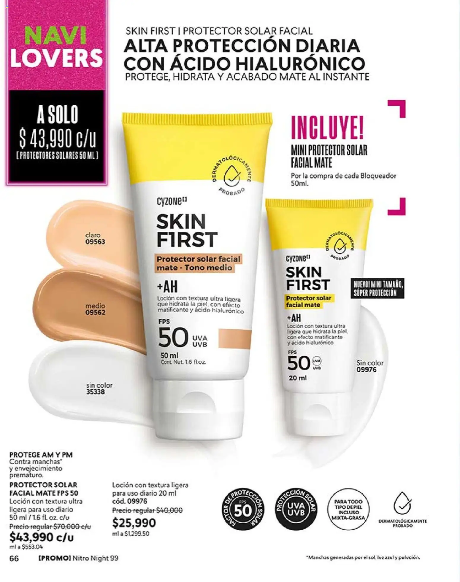 CyZone revista - valida desde el 03.11.2025 | Página: 66 | Productos: Bloqueador, Loción, Protector solar