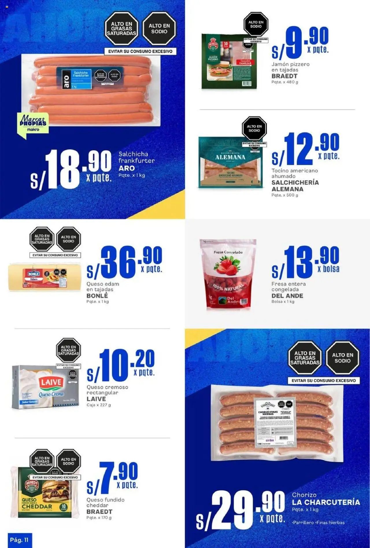 Catálogo Makro válido desde 11.09.2025 | Página: 11 | Productos: Caja, Queso, Jamón, Bolsa