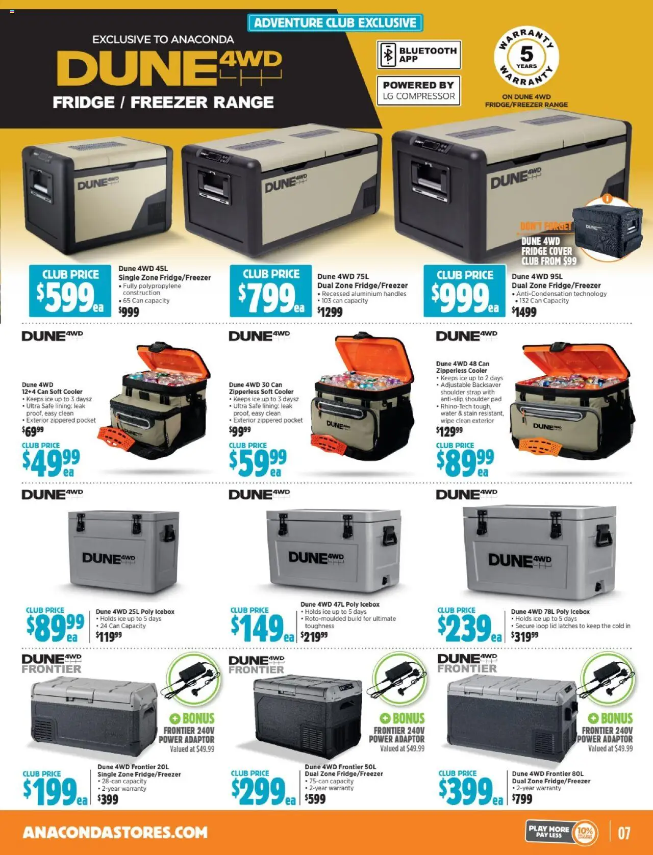 Anaconda catalogue - valid from 07.10.2025 | Page: 7 | Products: Water, Adaptor, Freezer, Safe