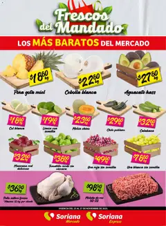 Vista previa de Soriana - Frescos del Mandado Mercado: Coah, Chih y Dur, nuevo folleto de la tienda, válido en México a partir del 26.11.2025