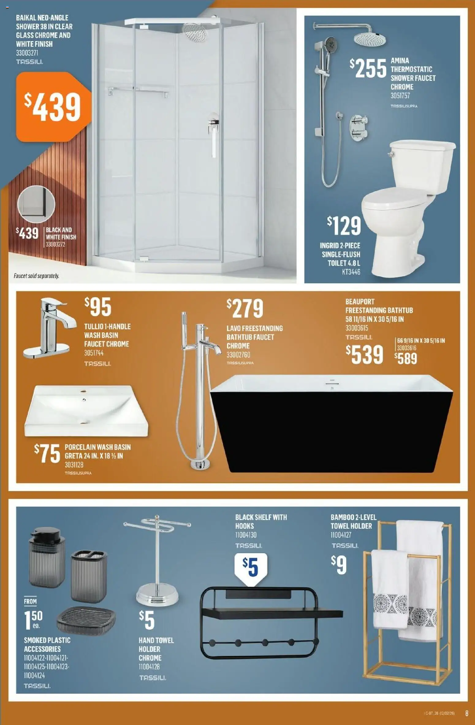Canac flyer valid from 12.02.2026 | Page: 8 | Products: Shelf, Shower