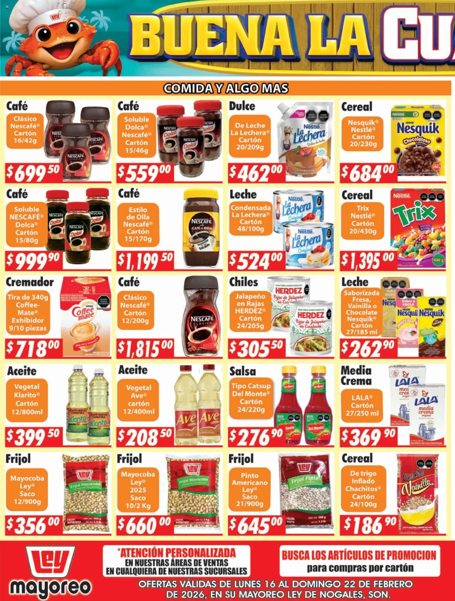 Nuevas ofertas de Casa Ley válidas en toda la República Mexicana desde el 16.02.2026. ¡Encuentra las mejores ofertas en Casa Ley folleto Nogales! | Página: 3 | Productos: Fresa, Chocolate, Mate, Olla