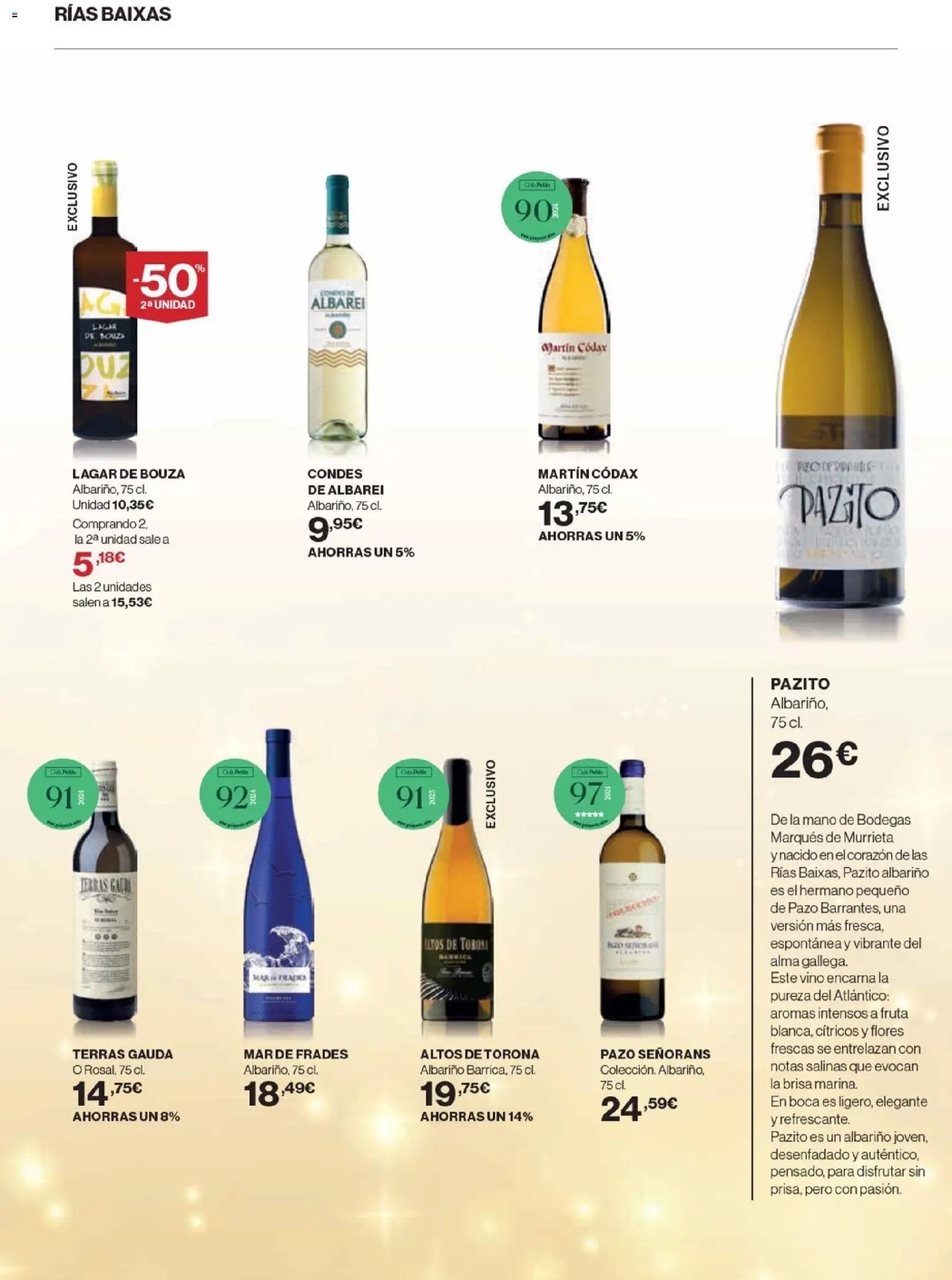 Nuevas ofertas de El Corte Inglés válidas en toda la República Mexicana desde el 20.11.2025. ¡Encuentra las mejores ofertas en El Corte Inglés catálogo La Bodega ! | Página: 23 | Productos: Vino