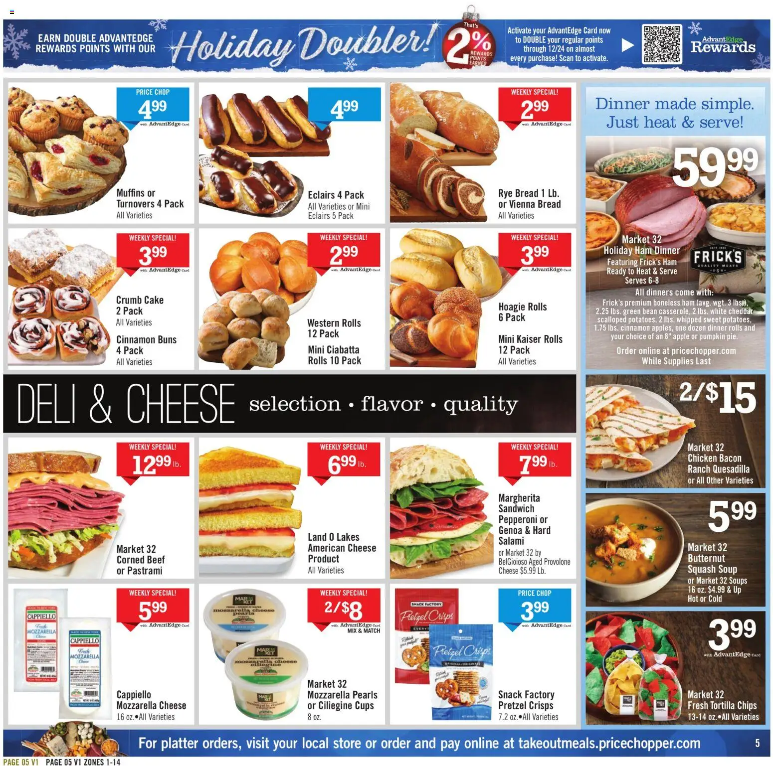 Price Chopper Weekly Ad - valid from 06.12.2025 | Page: 5 | Products: Squash, Bread, Salami, Beef