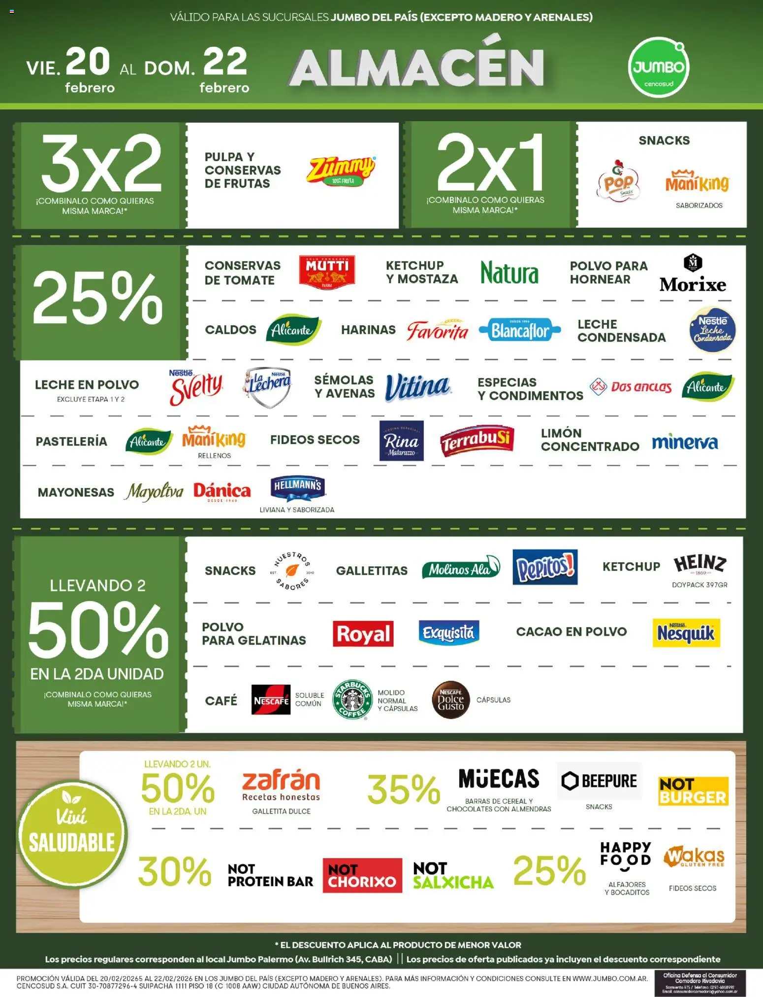 Jumbo ofertas │ válido desde el 20.02.2026 | Página: 3 | Productos: Galletitas, Polvo, Tomate, Limón