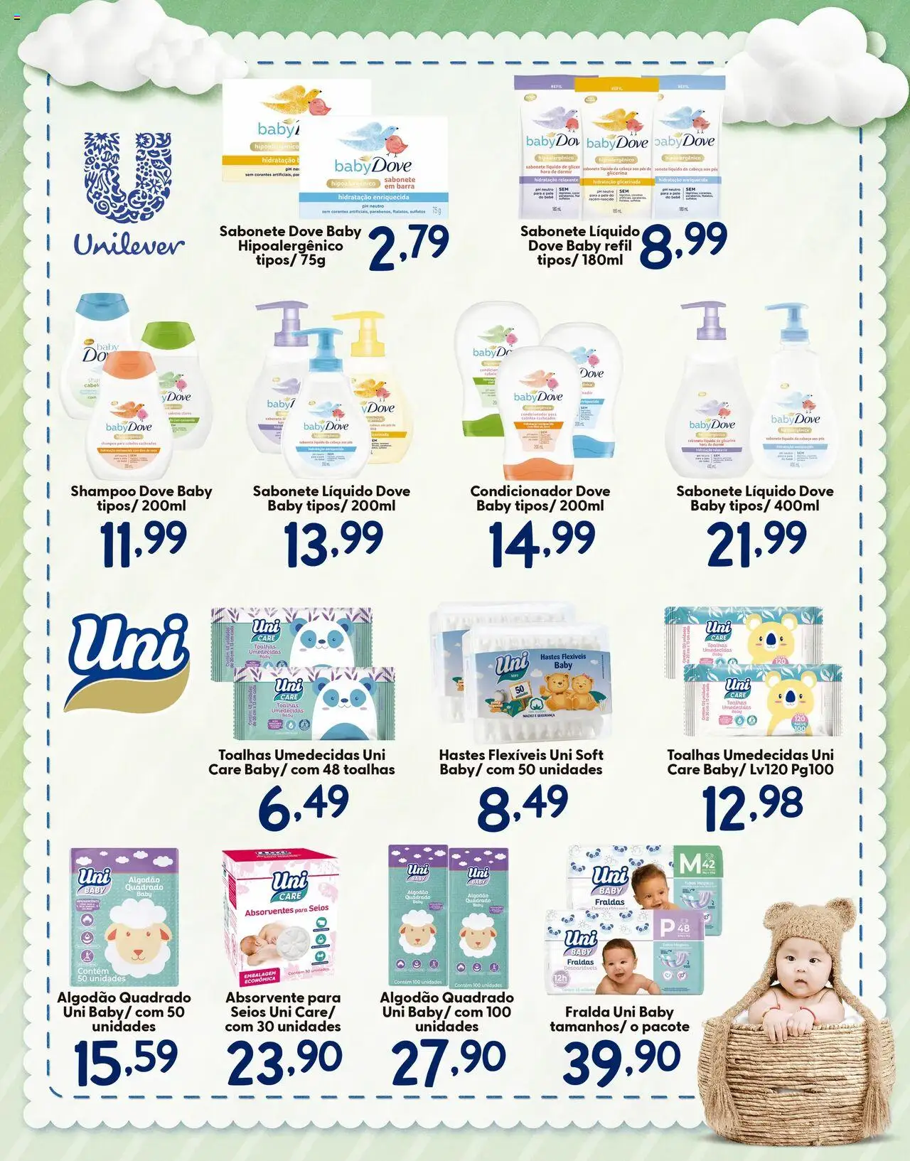 Confiança Folheto - válido de 15.08.2025 | Página: 4 | Produtos: Algodão, Dove, Absorvente, Sabonete líquido