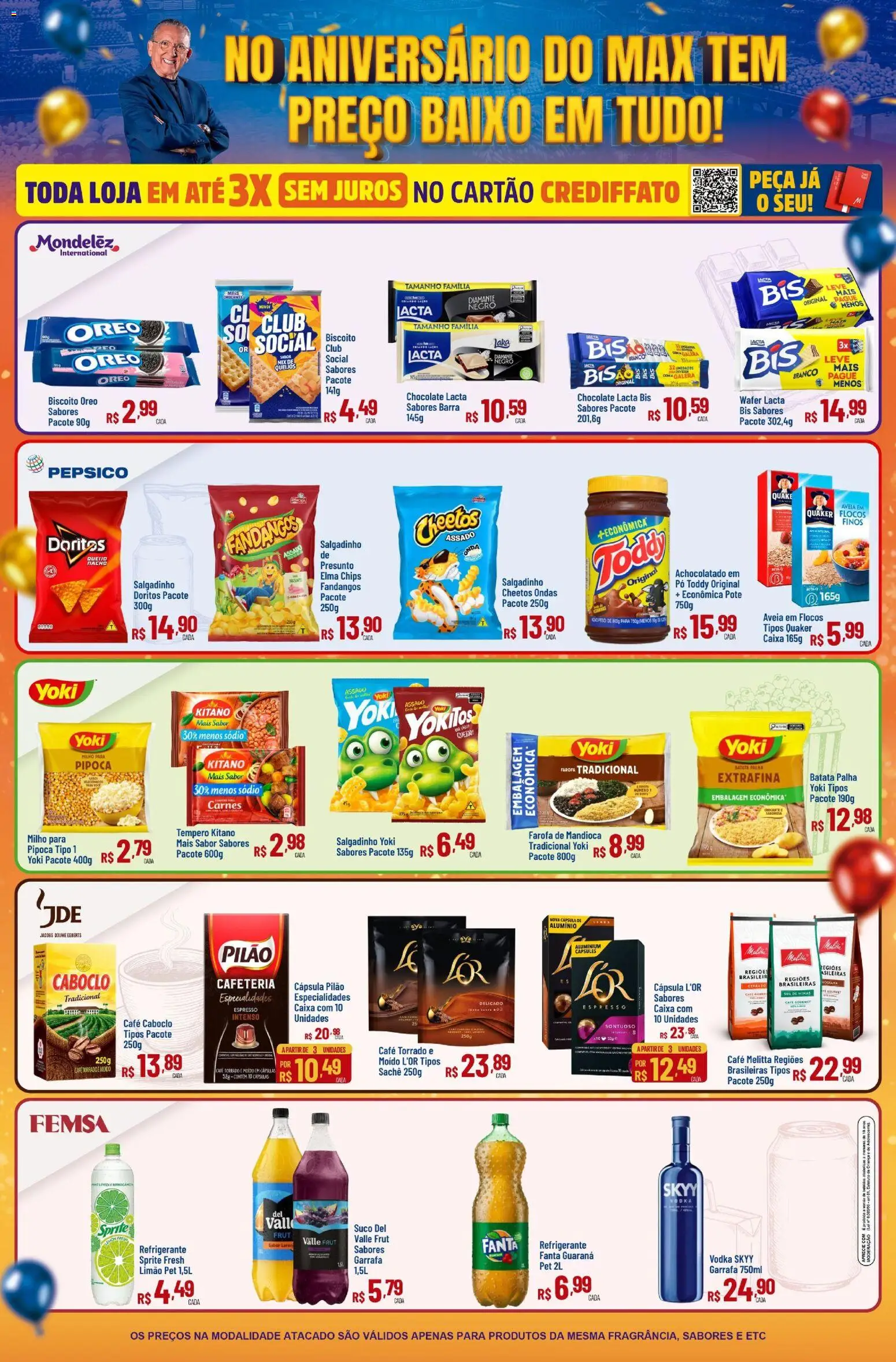 Max Atacadista Folheto - válido de 20.10.2025 | Página: 2 | Produtos: Flocos, Vodka, Cheetos, Aveia
