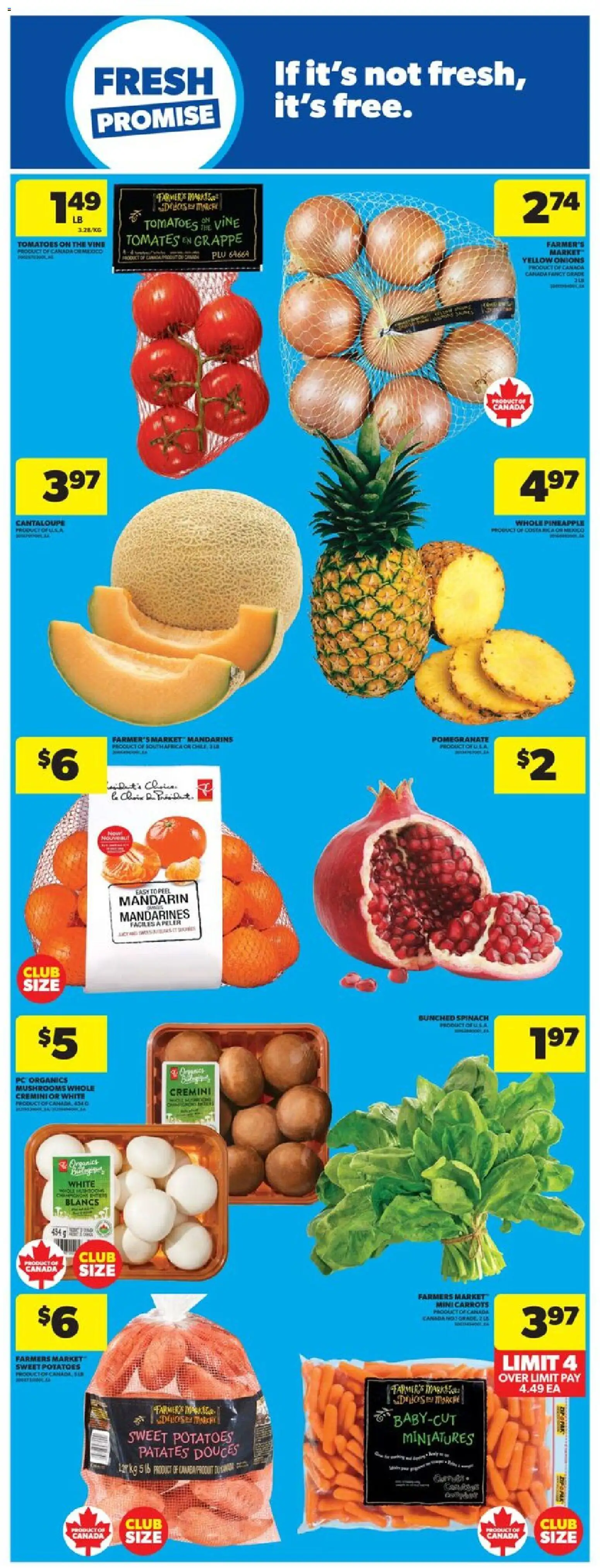 Real Canadian Superstore flyer valid from 23.10.2025 | Page: 16 | Products: Pineapple, Hat, PC, Tomatoes