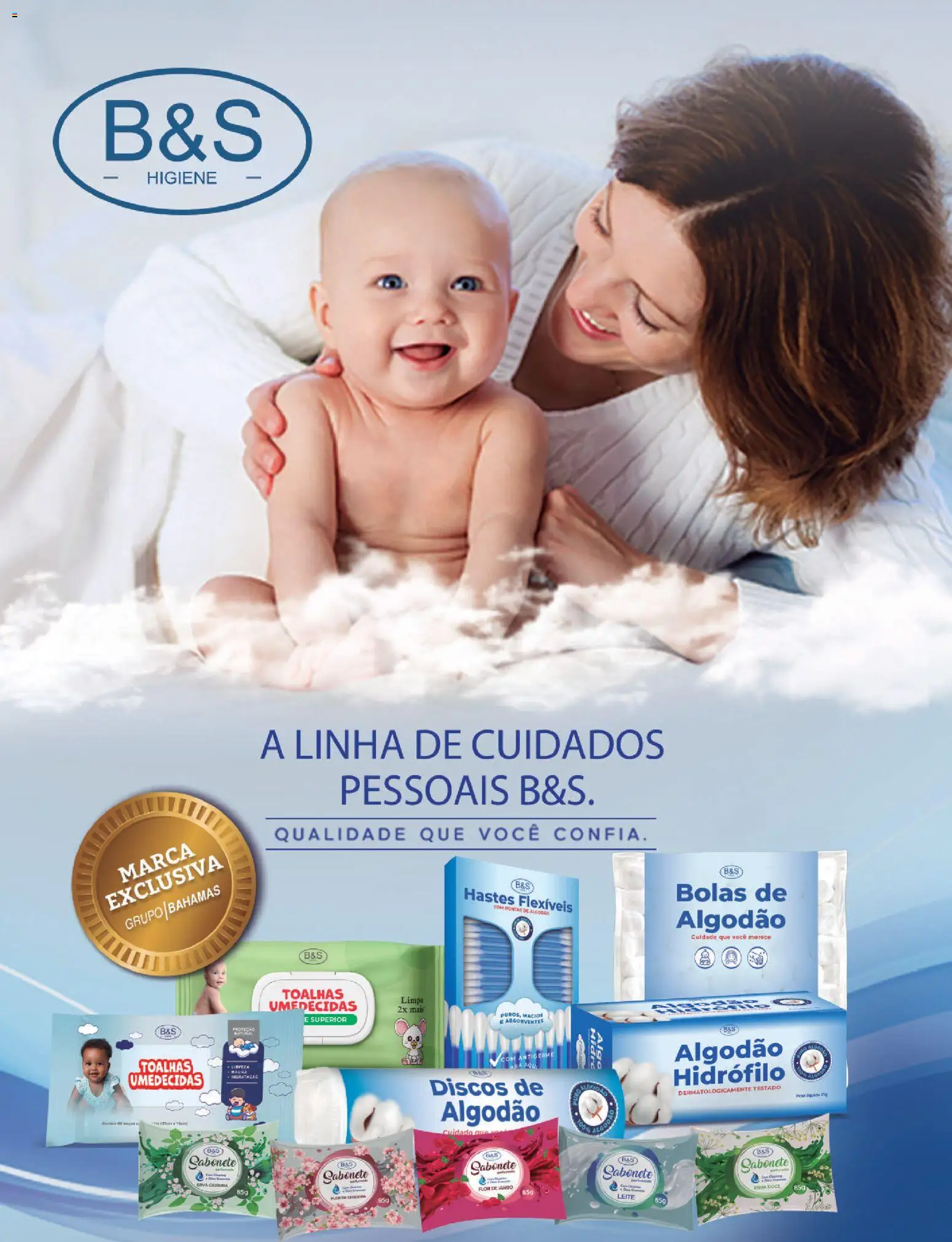 Bahamas Supermercados Folheto - válido de 29.12.2025 | Página: 7 | Produtos: Leite, Sabonete, Algodão, Absorvente