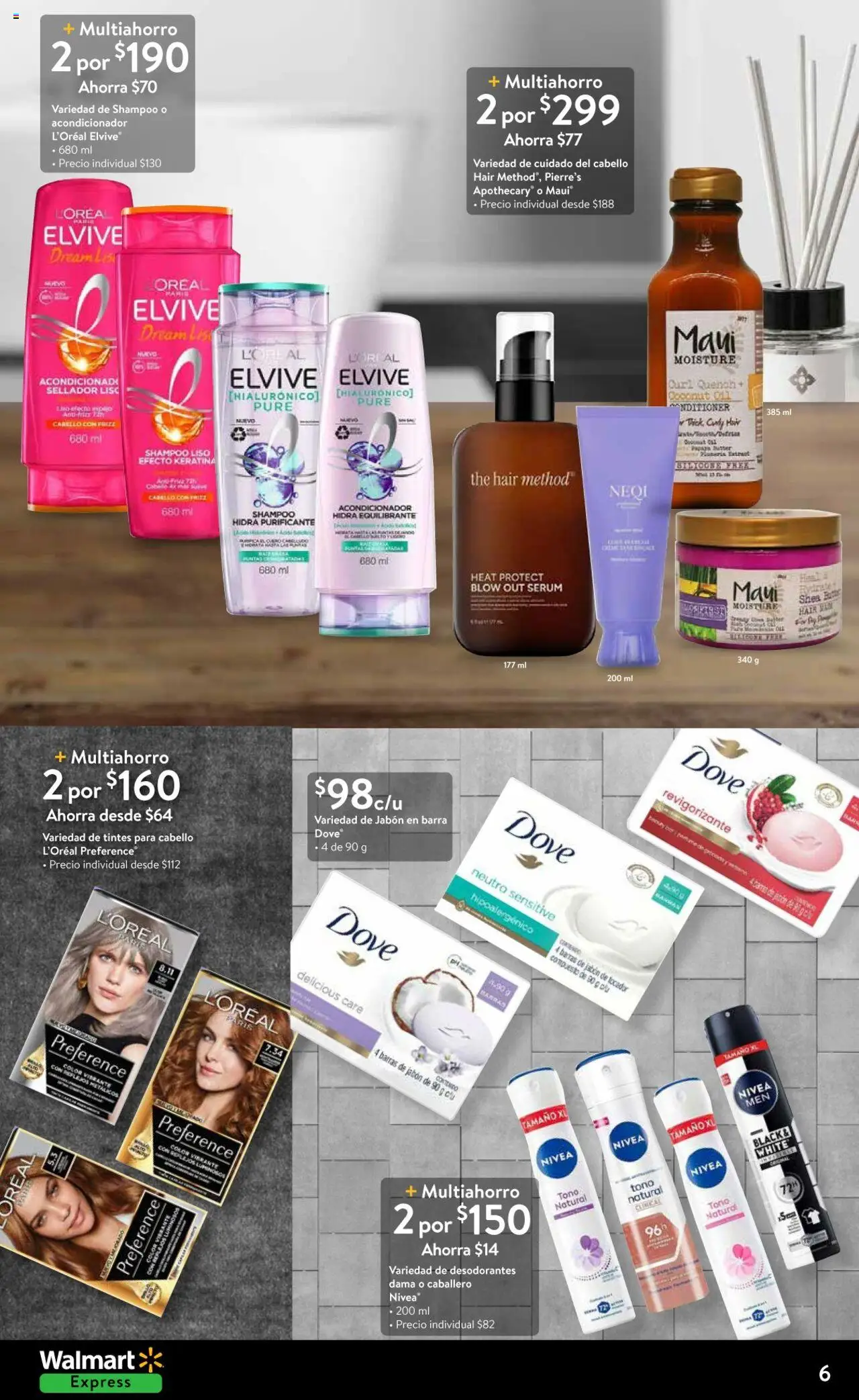 Nuevas ofertas de Walmart Express válidas en toda la República Mexicana desde el 17.09.2025. ¡Encuentra las mejores ofertas en Walmart Express - Folleto - Dale a tu piel el glow! | Página: 6 | Productos: Barra, Espejo, Acondicionador, Jabón