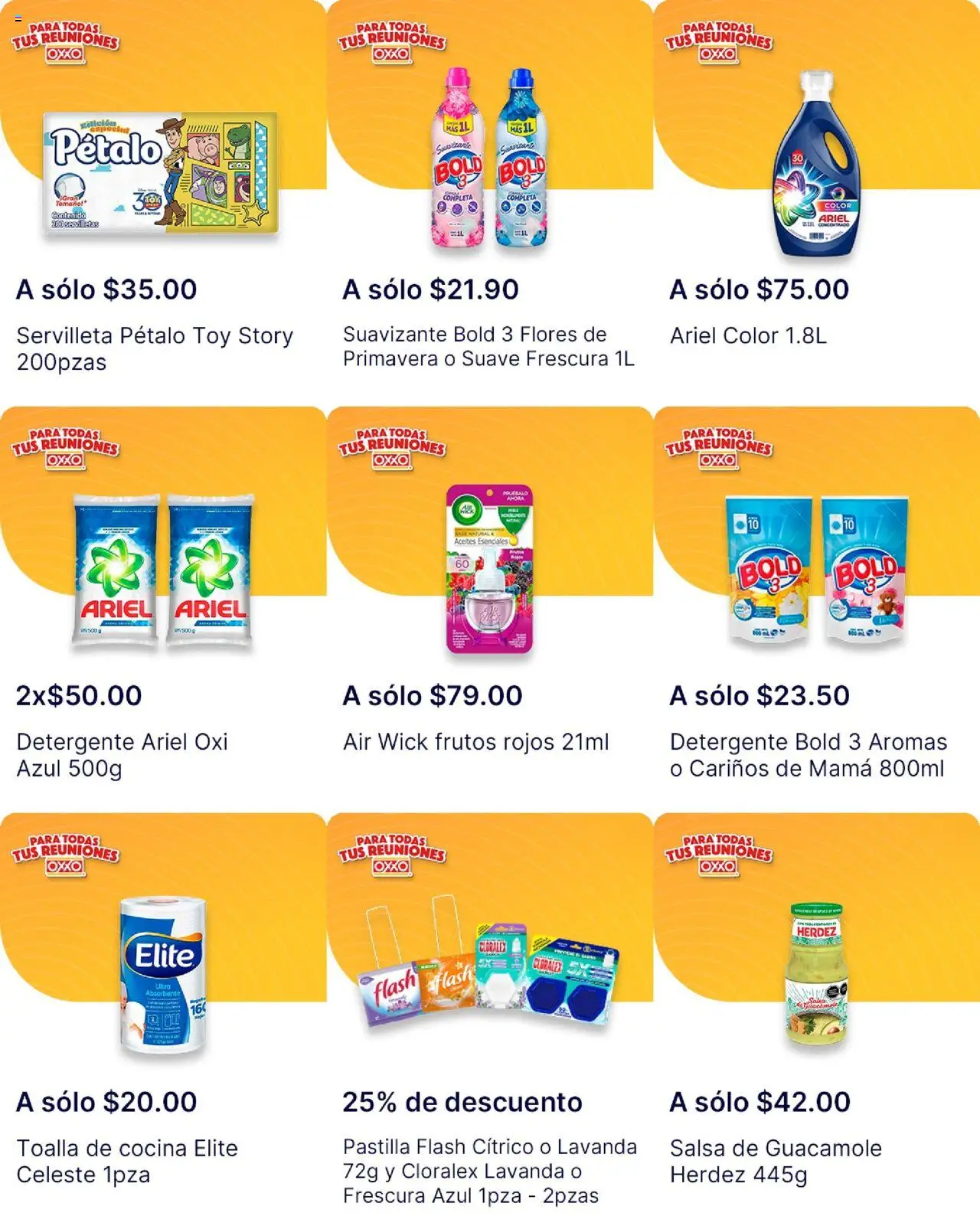 Nuevas ofertas de OXXO válidas en toda la República Mexicana desde el 21.08.2025. ¡Encuentra las mejores ofertas en OXXO - Folleto! | Página: 3 | Productos: Detergente, Suavizante, Toalla, Cocina