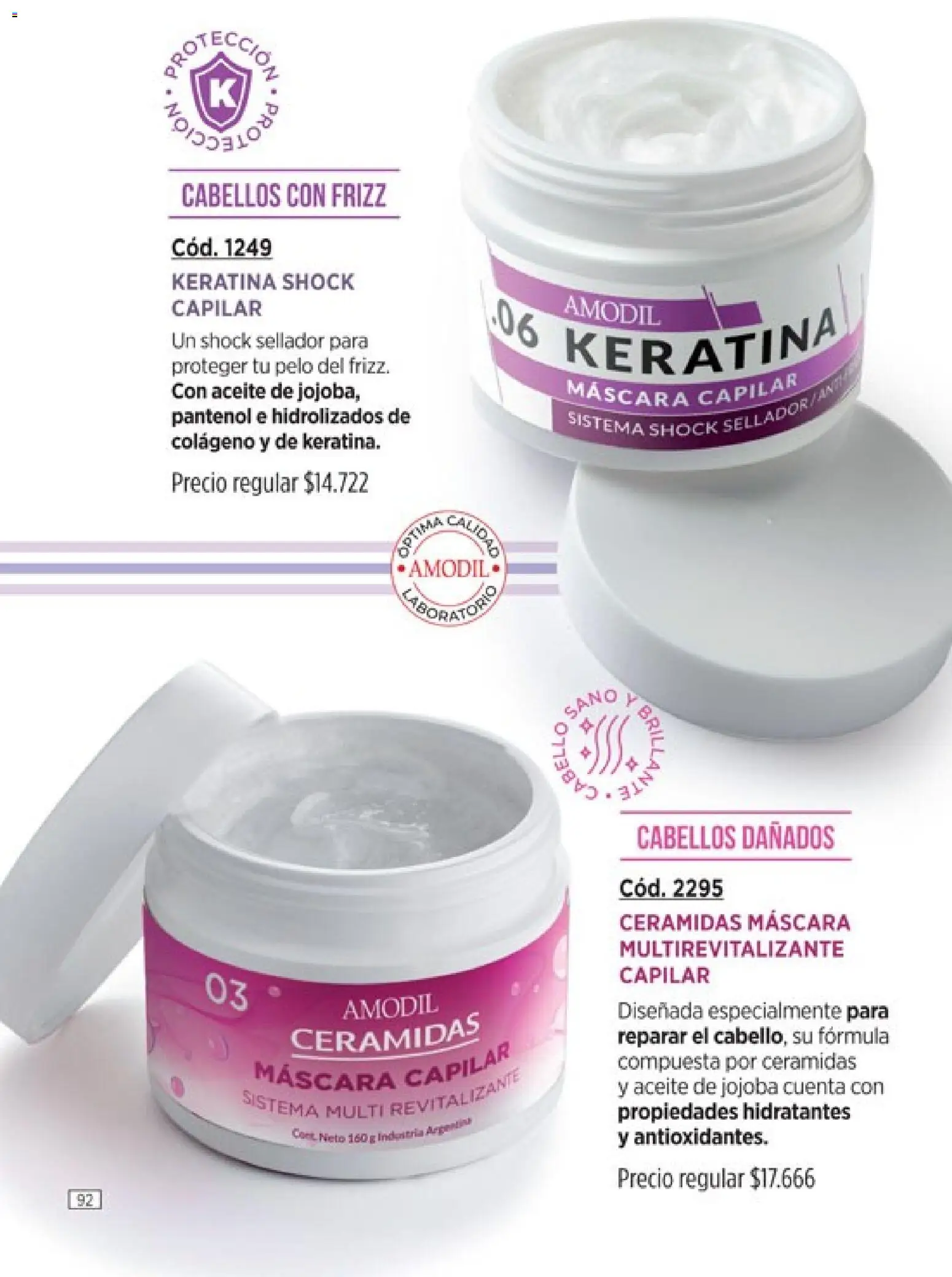 Amodil - Campaña 18/2025 │ válido desde el 30.11.2025 | Página: 92 | Productos: Aceite, Máscara