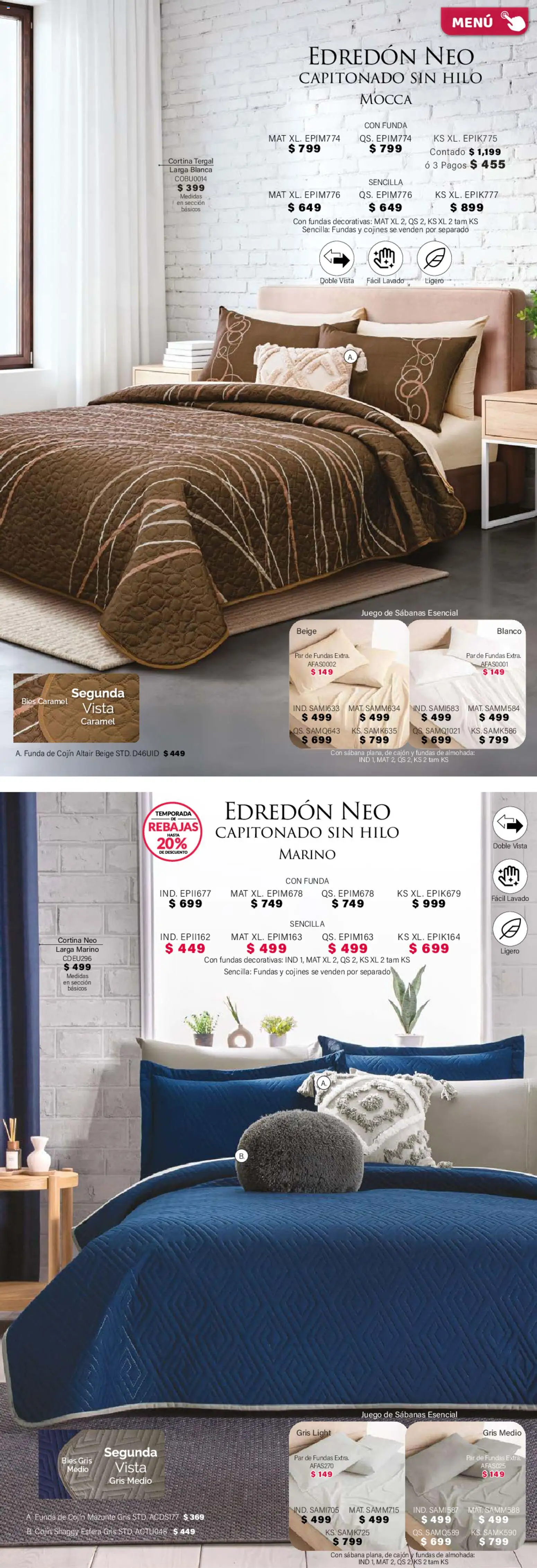 Nuevas ofertas de Colchas Concord válidas en toda la República Mexicana desde el 01.02.2026. ¡Encuentra las mejores ofertas en Colchas Concord catálogo! | Página: 29 | Productos: Juego, Funda, Almohada, Sabanas