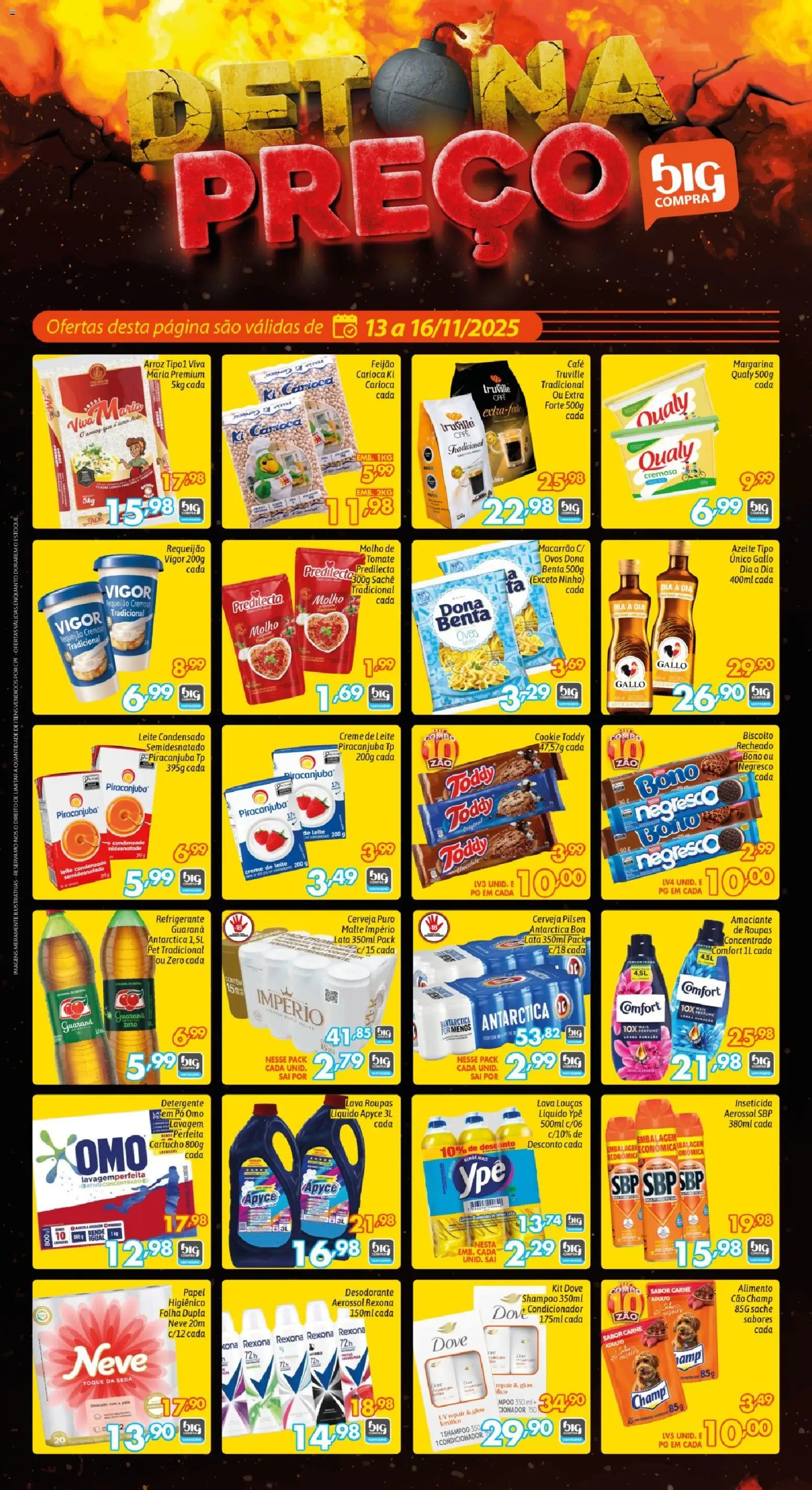 Big Compra Folheto - válido de 13.11.2025 | Página: 1 | Produtos: Shampoo, Roupas, Creme de leite, Amaciante
