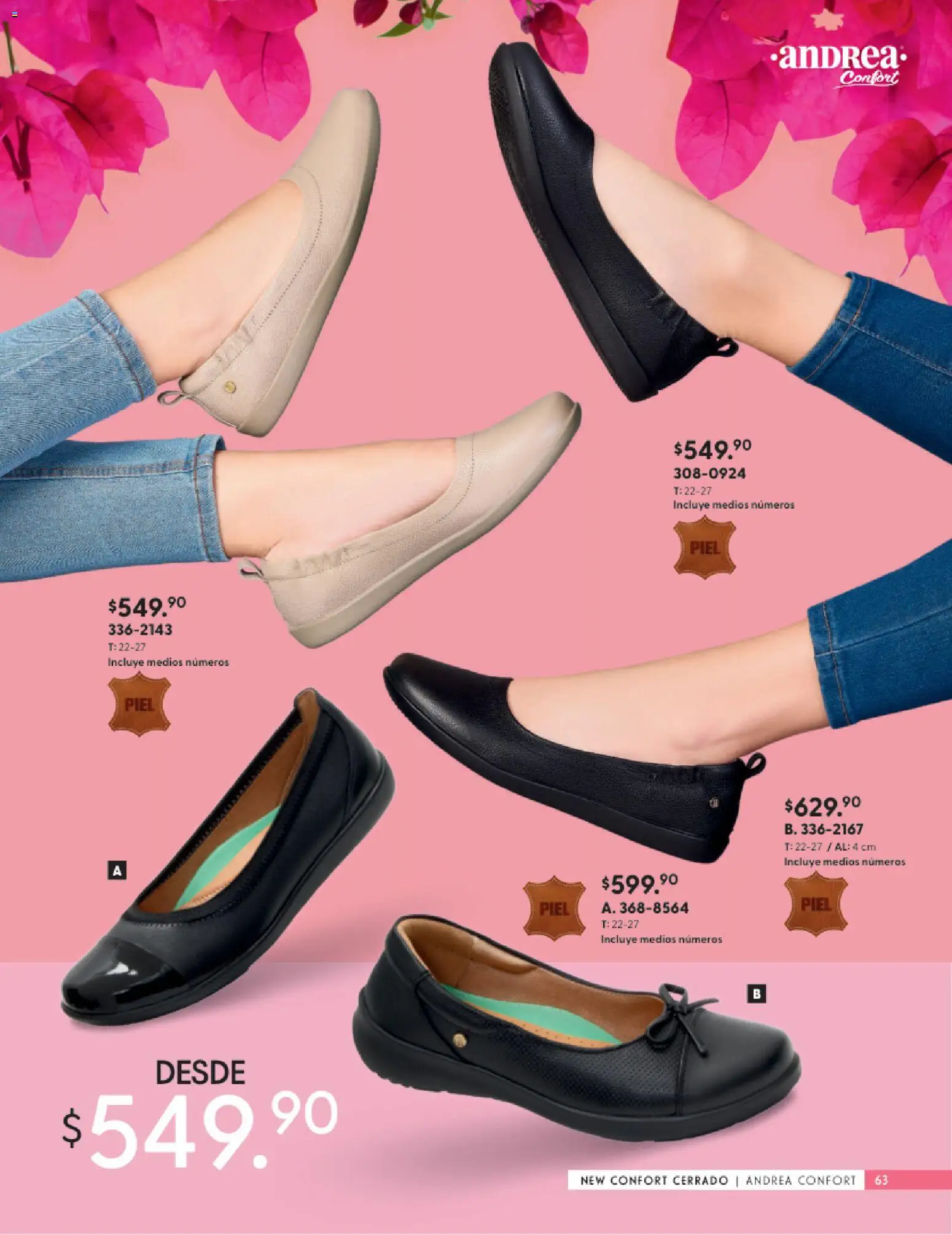 Nuevas ofertas de Andrea válidas en toda la República Mexicana desde el 25.01.2026. ¡Encuentra las mejores ofertas en Andrea catálogo Calzado Confort ! | Página: 63