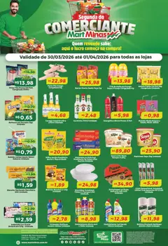 Mart Minas ofertas Segunda do Comerciante - Pré-Visualização do folheto da loja Mart Minas, válido de 30.03.2026