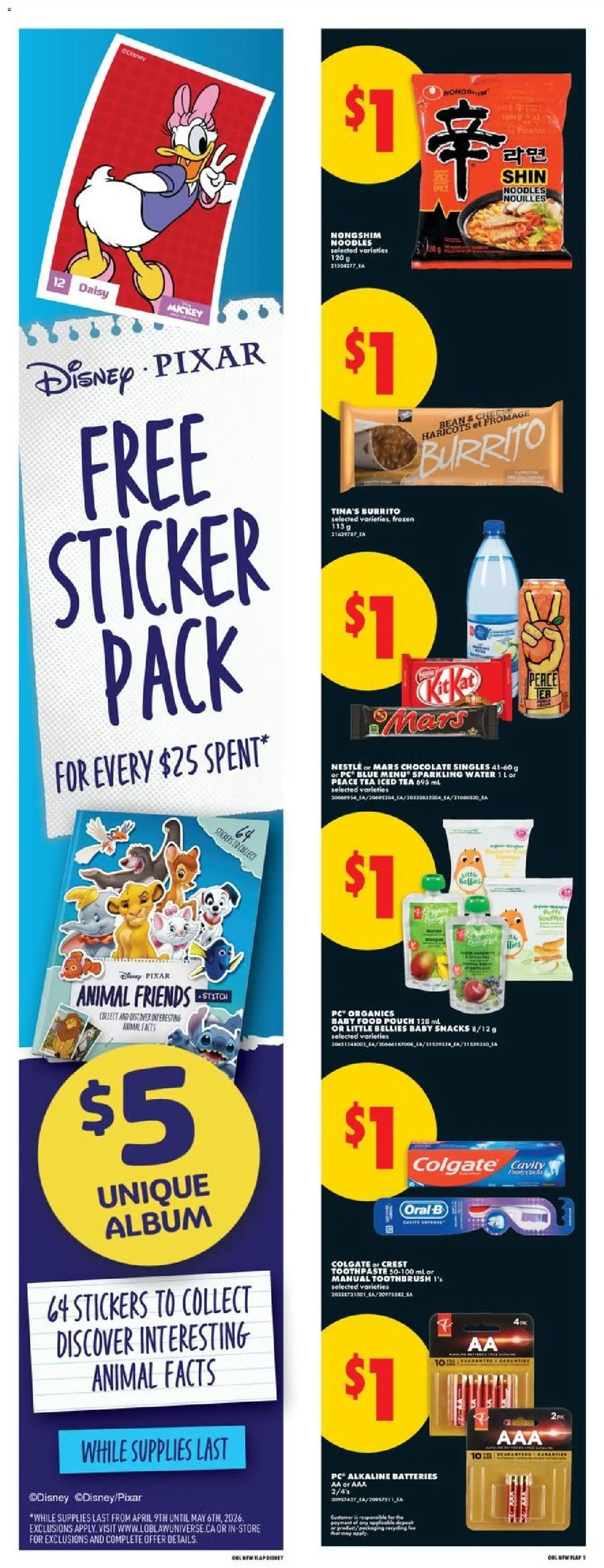 No Frills flyer valid from 23.04.2026 | Page: 1 | Products: Noodles, PC, Cheese, Chocolate