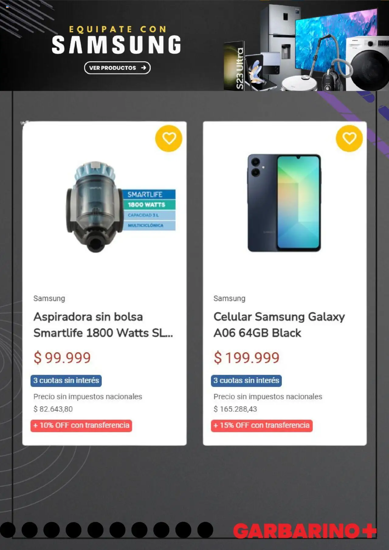 Garbarino catálogo │ válido desde el 09.10.2025 | Página: 2 | Productos: Bolsa, Aspiradora