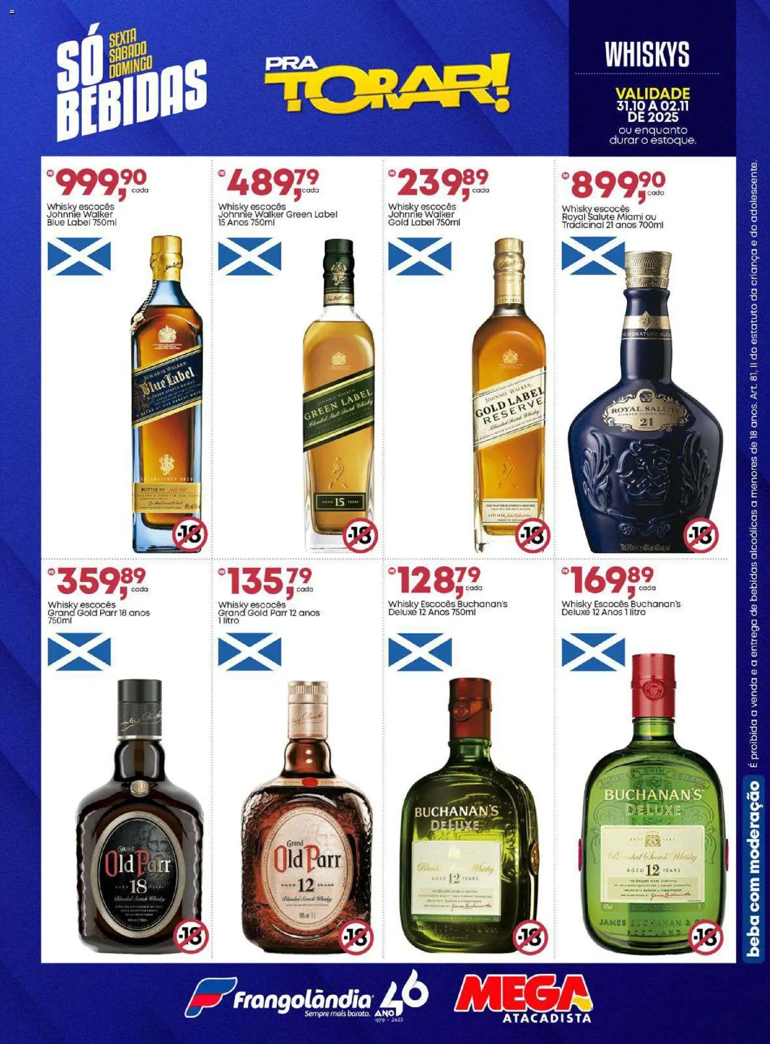Frangolândia Folheto - válido de 31.10.2025 | Página: 5 | Produtos: Whisky
