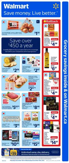 Preview of Walmart weekly flyer from shop Walmart valid from 13.11.2025