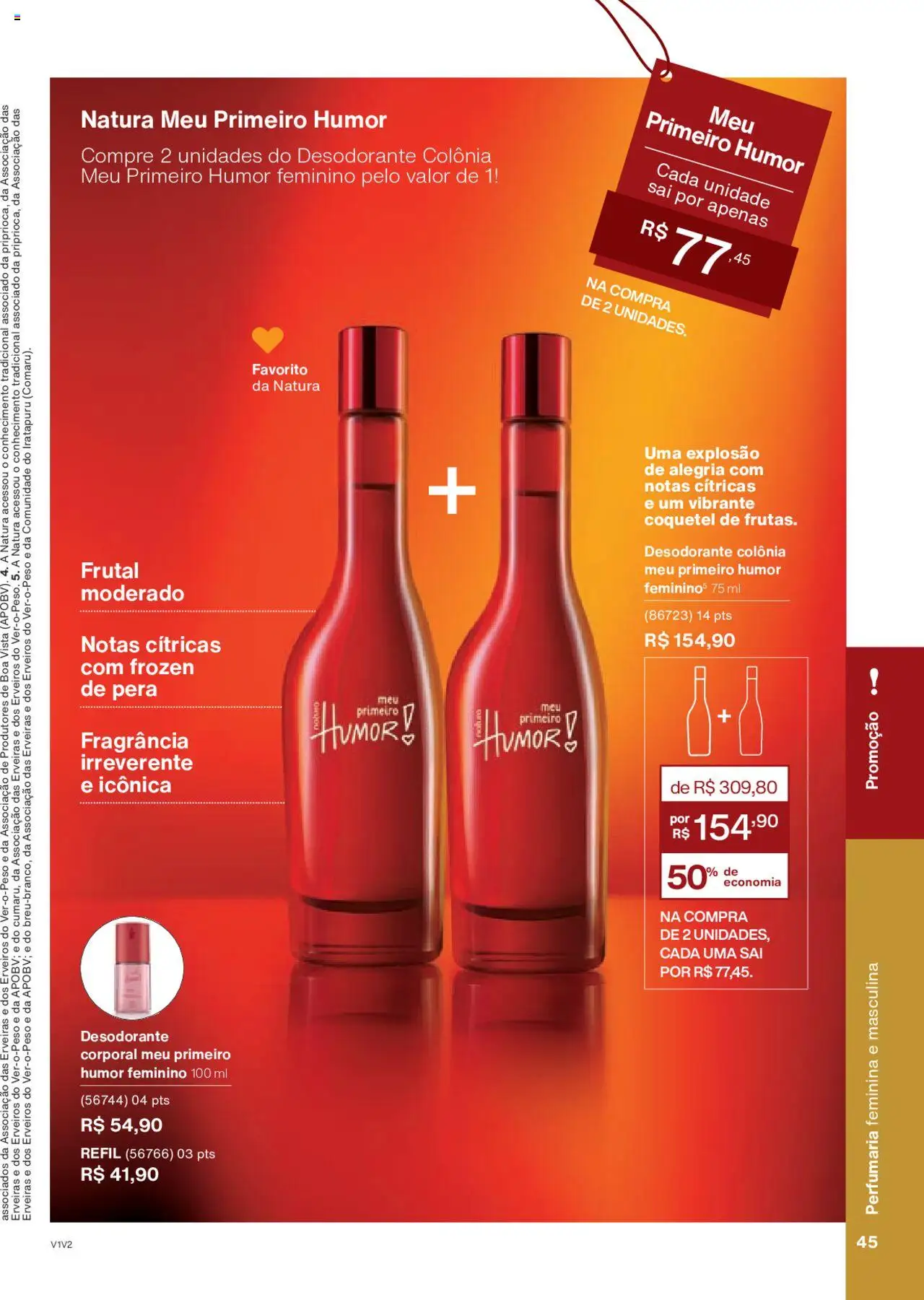 Natura Folheto - válido de 15.06.2025 | Página: 45 | Produtos: Pera, Fragrância, Desodorante