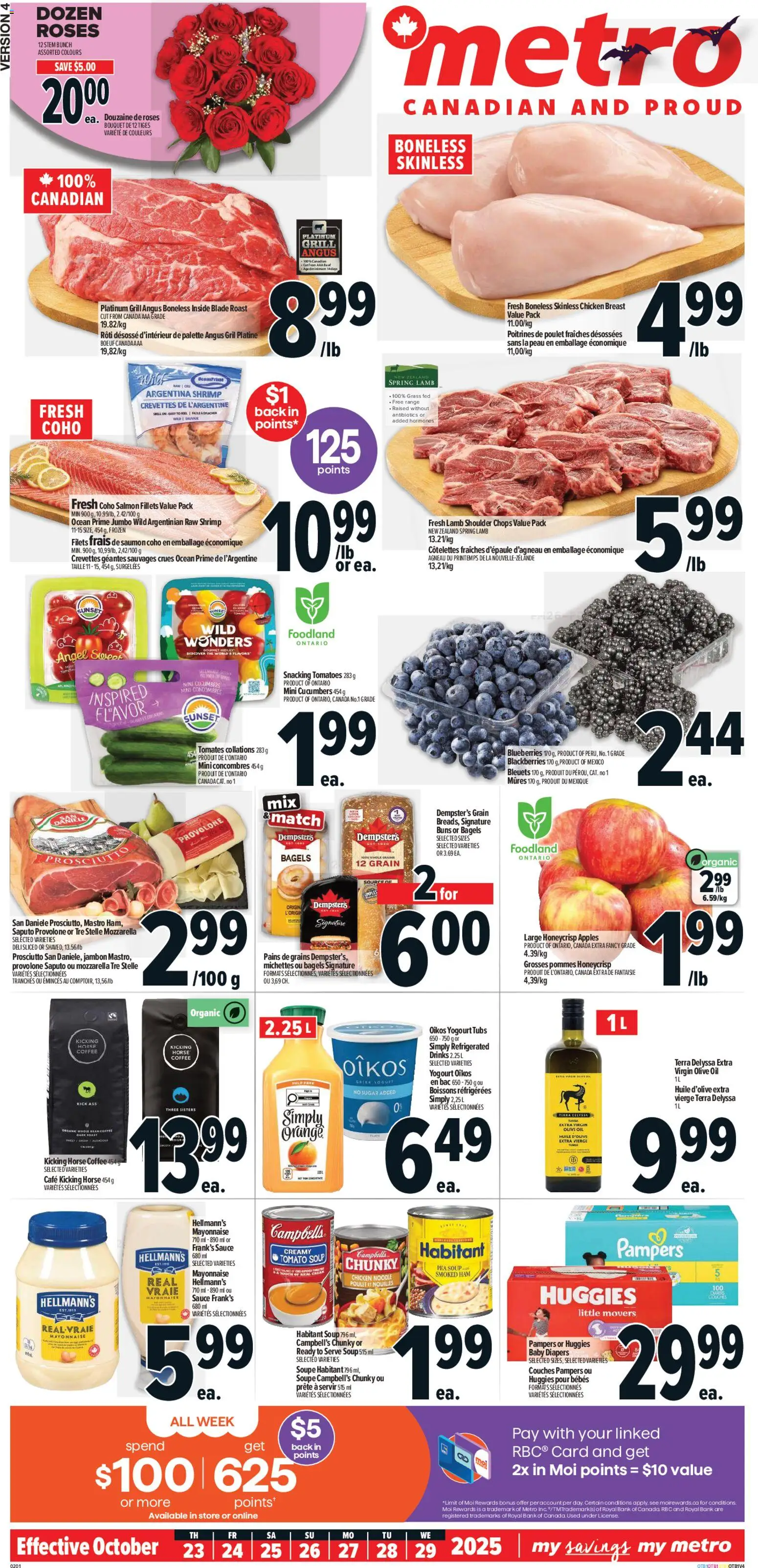 Metro flyer valid from 23.10.2025 | Page: 2 | Products: Cream, Yogurt, Coffee, Apples