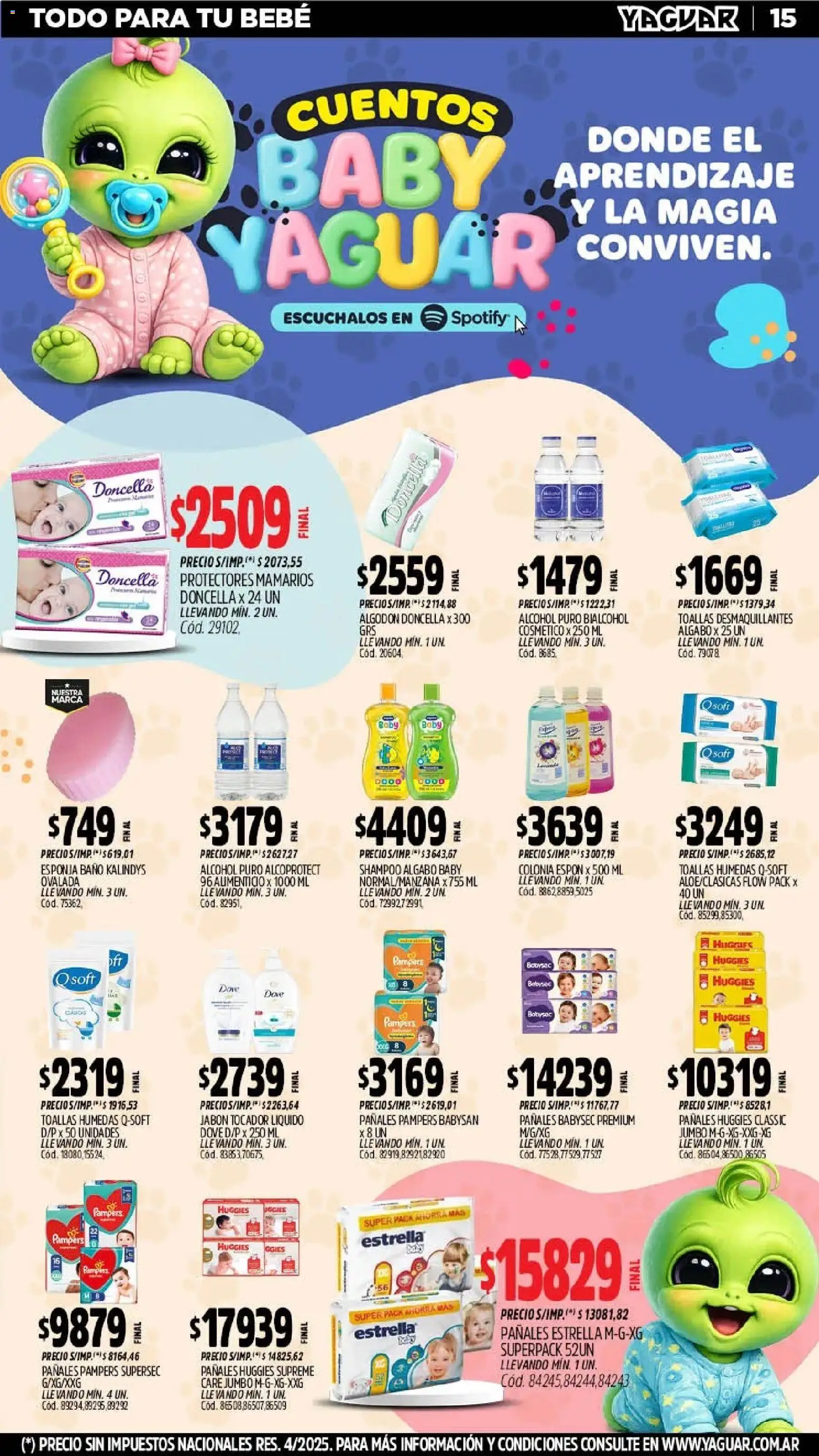 Yaguar - Oferta Semanal Chaco │ válido desde el 09.03.2026 | Página: 15 | Productos: Toallas, Shampoo, Jabón, Esponja