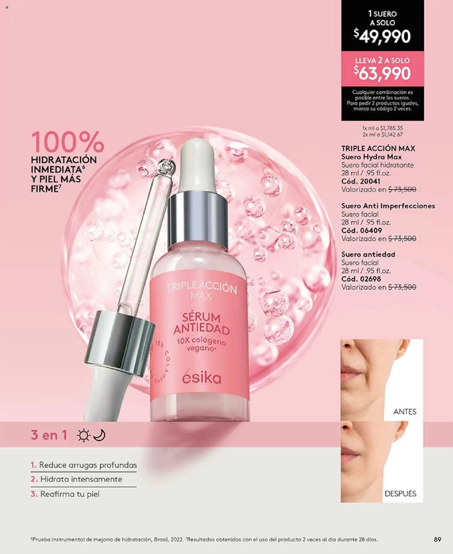 Ésika revista - valida desde el 01.05.2026 | Página: 89 | Productos: Serum, Combinación