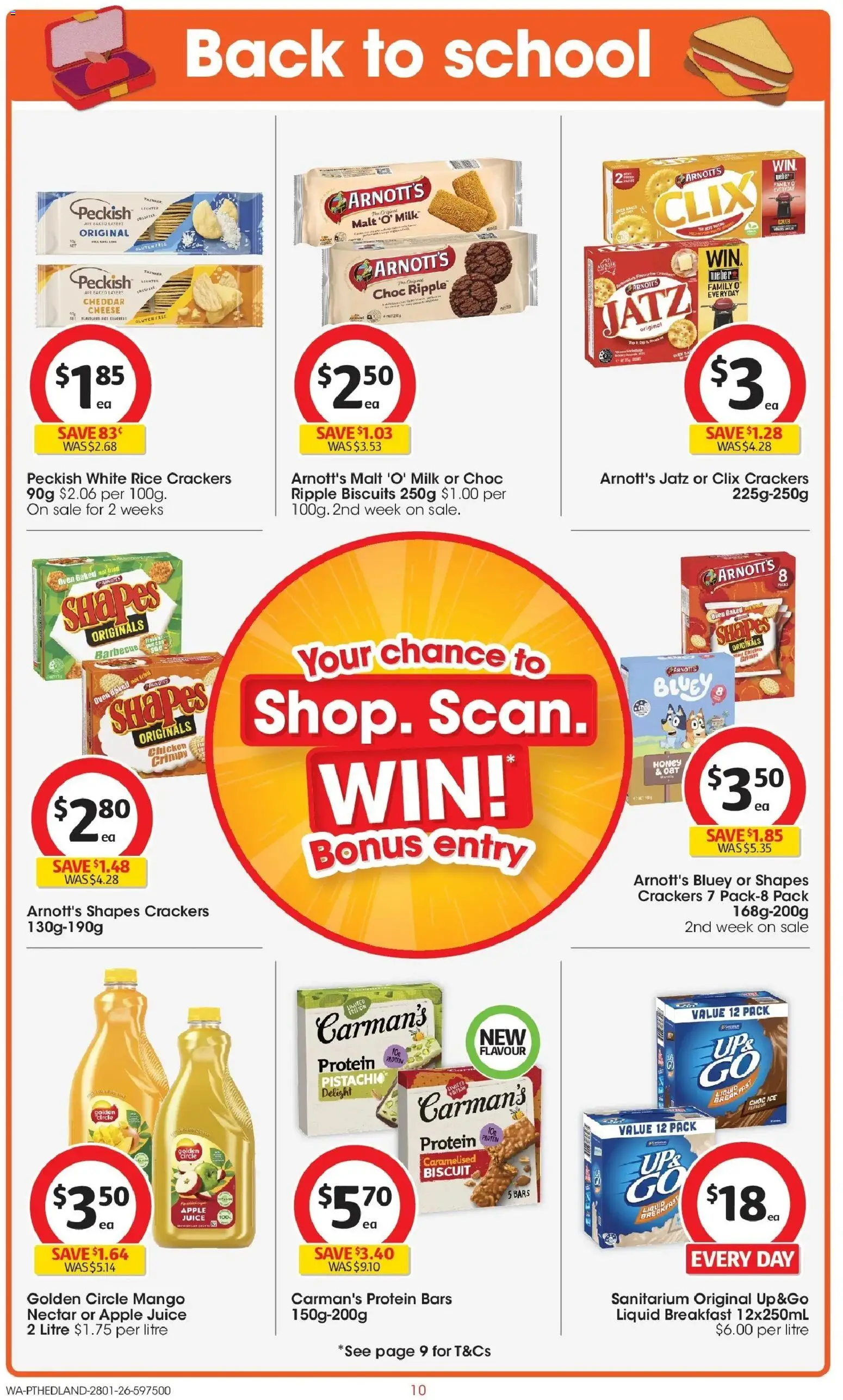 Coles catalogue - valid from 28.01.2026 | Page: 10 | Products: Crackers, Milk, Juice, Oven