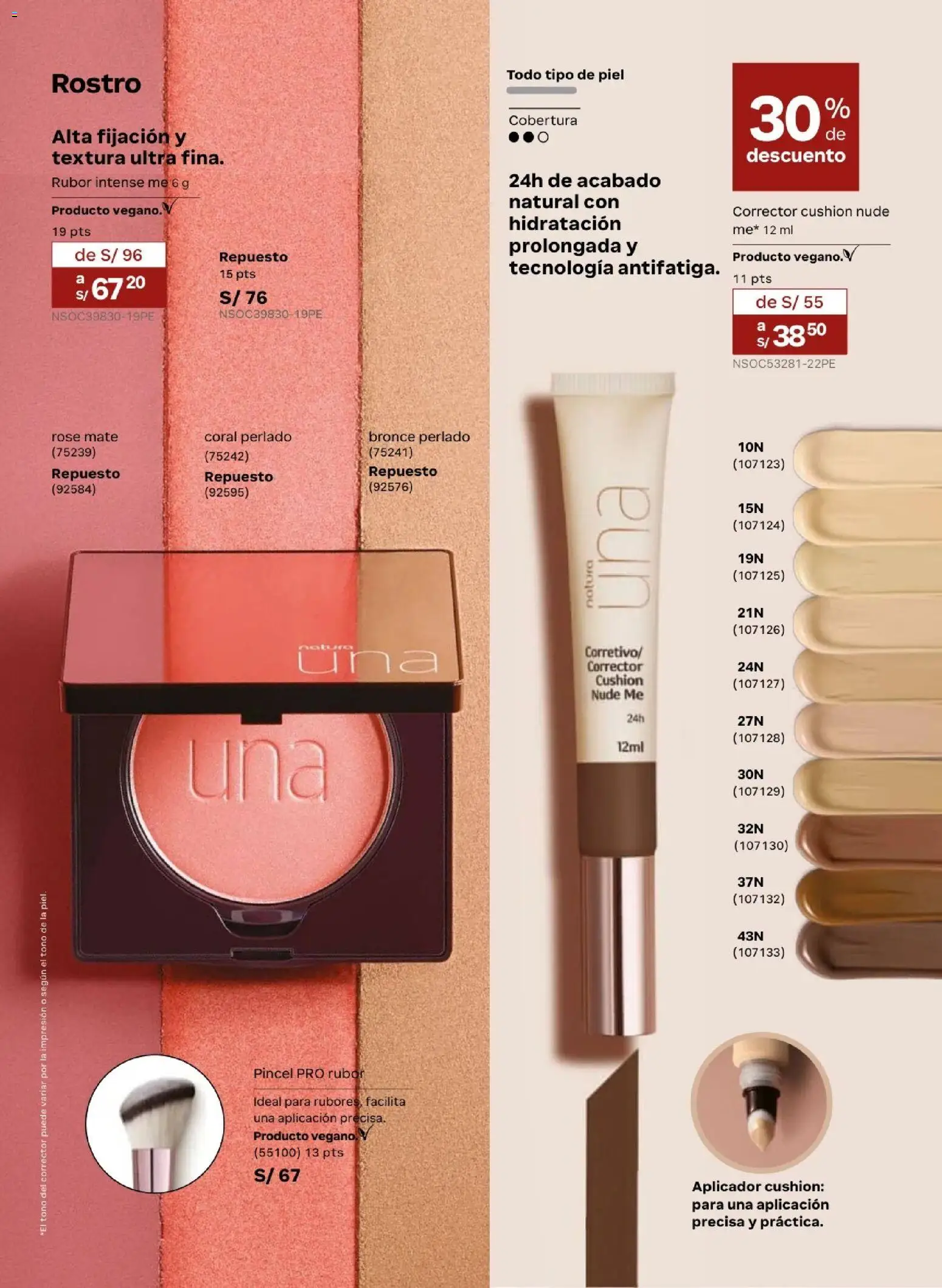 Catálogo Natura válido desde 20.02.2026 | Página: 55 | Productos: Pincel, Corrector, Rubor