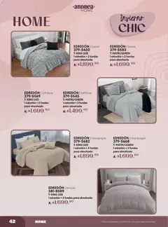 Vista previa de Andrea catálogo Lo Más Abrigador, nuevo folleto de la tienda, válido en México a partir del 19.10.2025 | Página: 42 | Productos: Champagne, Almohada