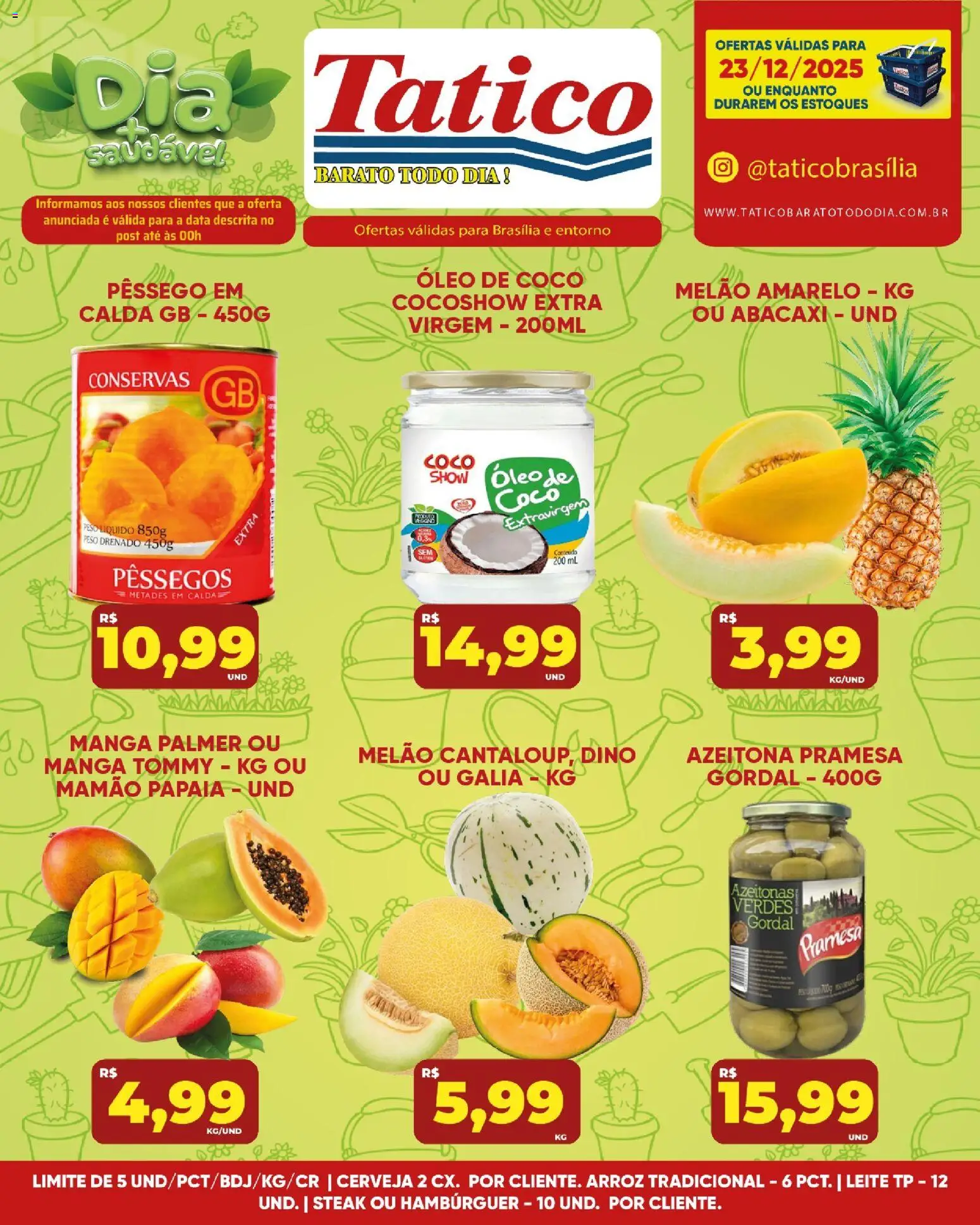 Tatico Folheto - válido de 23.12.2025 | Página: 12 | Produtos: Azeitonas, Hambúrguer, Mamão, Óleo de coco
