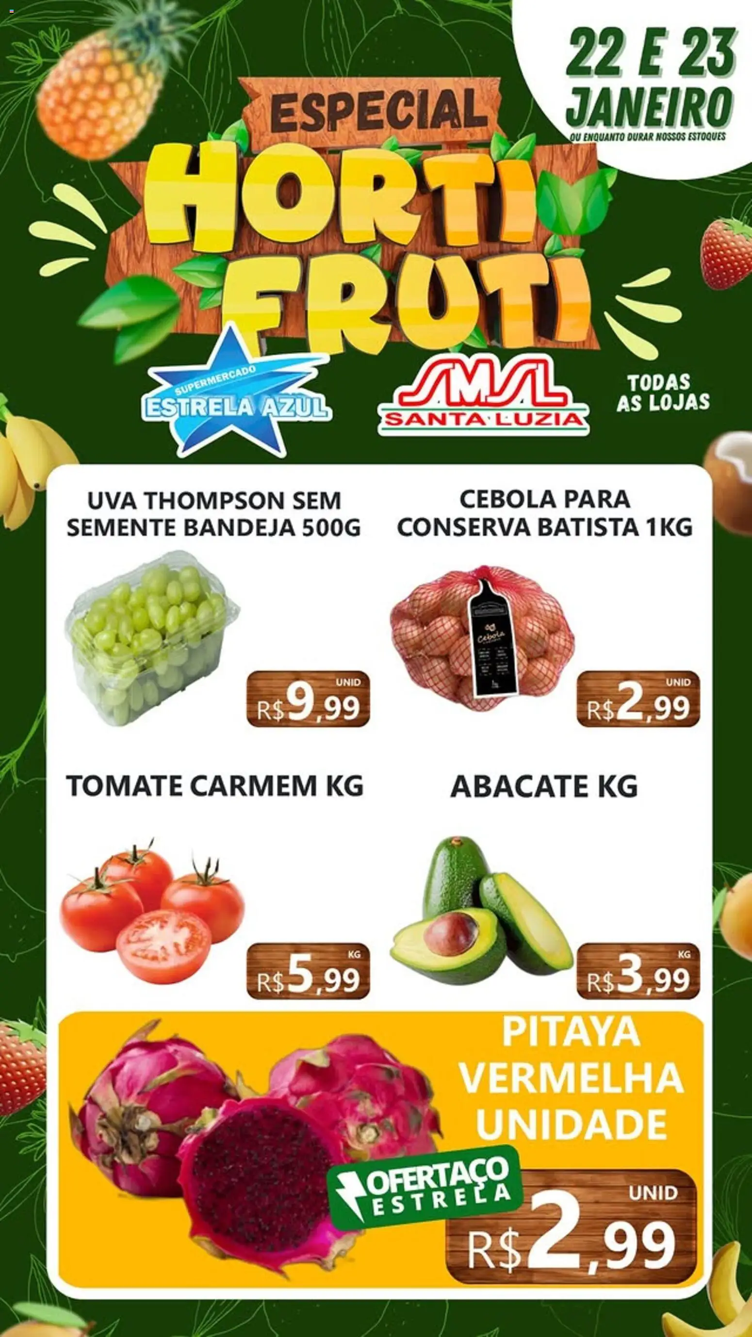 Estrela Azul Folheto - válido de 22.01.2026 | Página: 1 | Produtos: Cebola, Bandeja