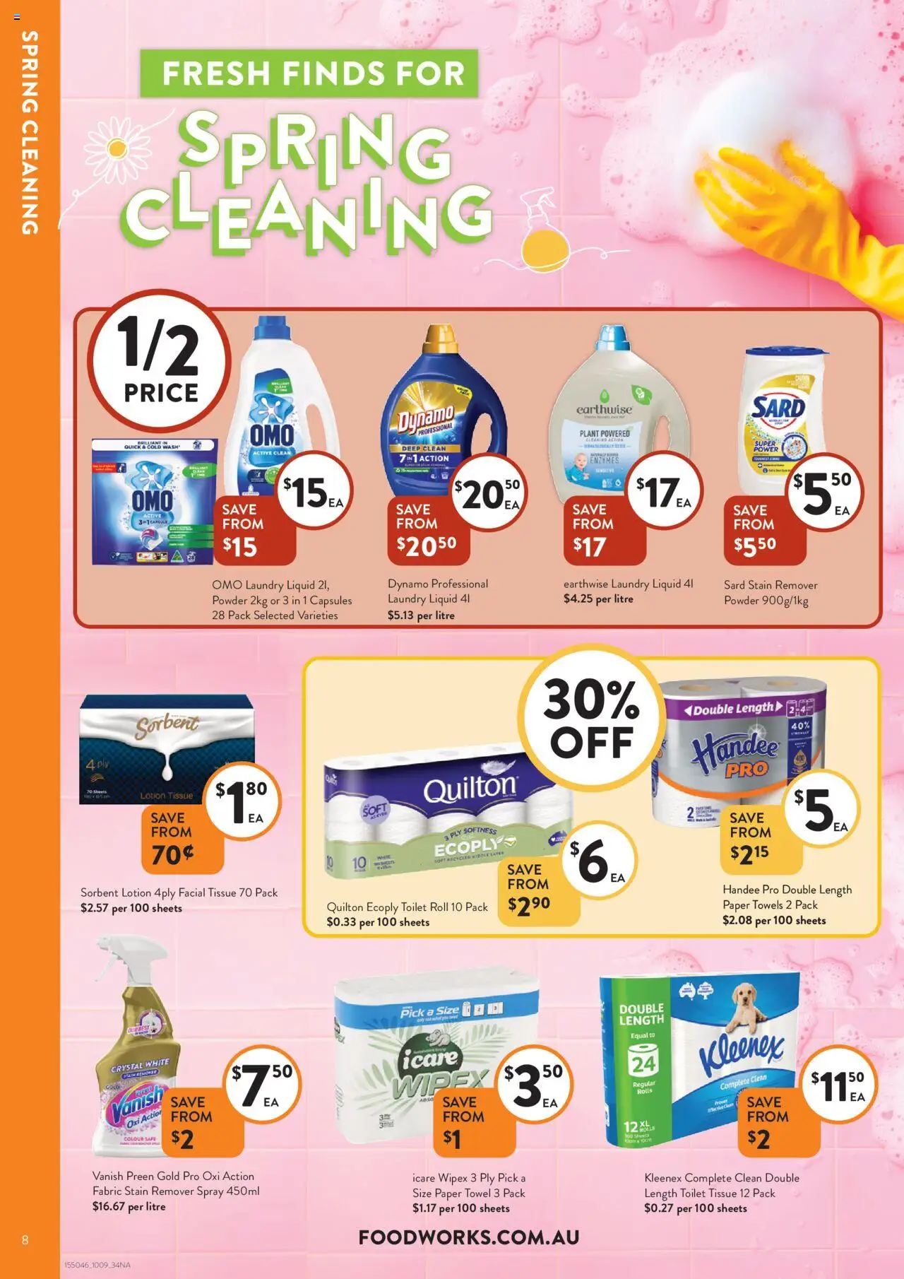 Foodworks catalogue - valid from 10.09.2025 | Page: 8 | Products: Toilet, Plant, Lotion, Laundry