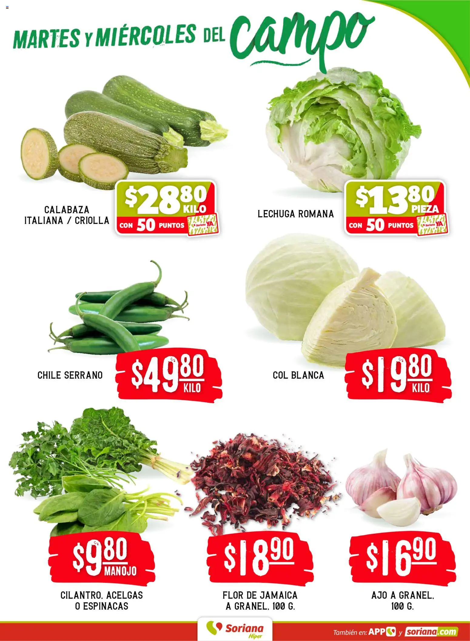 Nuevas ofertas de Soriana Martes y Miércoles del Campo Híper: Nuevo León, Ciudad Victoria y Tampico válidas en toda la República Mexicana desde el 17.03.2026. ¡Encuentra las mejores ofertas en Soriana Martes y Miércoles del Campo Híper: Nuevo León, Ciudad Victoria y Tampico! | Página: 3 | Productos: Ajo, Col, Lechuga