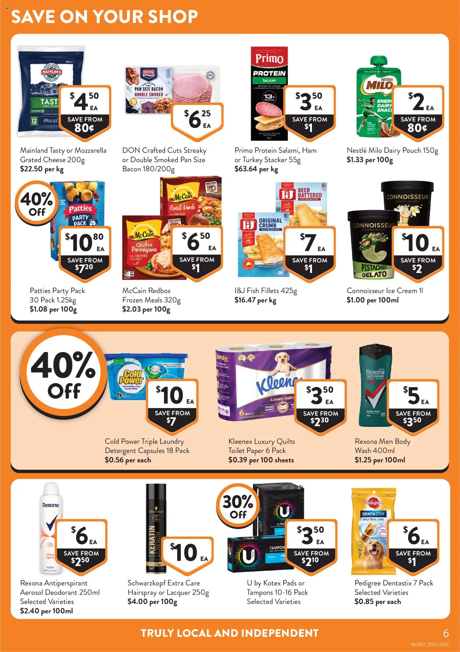 Foodworks catalogue - valid from 25.02.2026 | Page: 6 | Products: Cheese, Antiperspirant, Toilet paper, Water