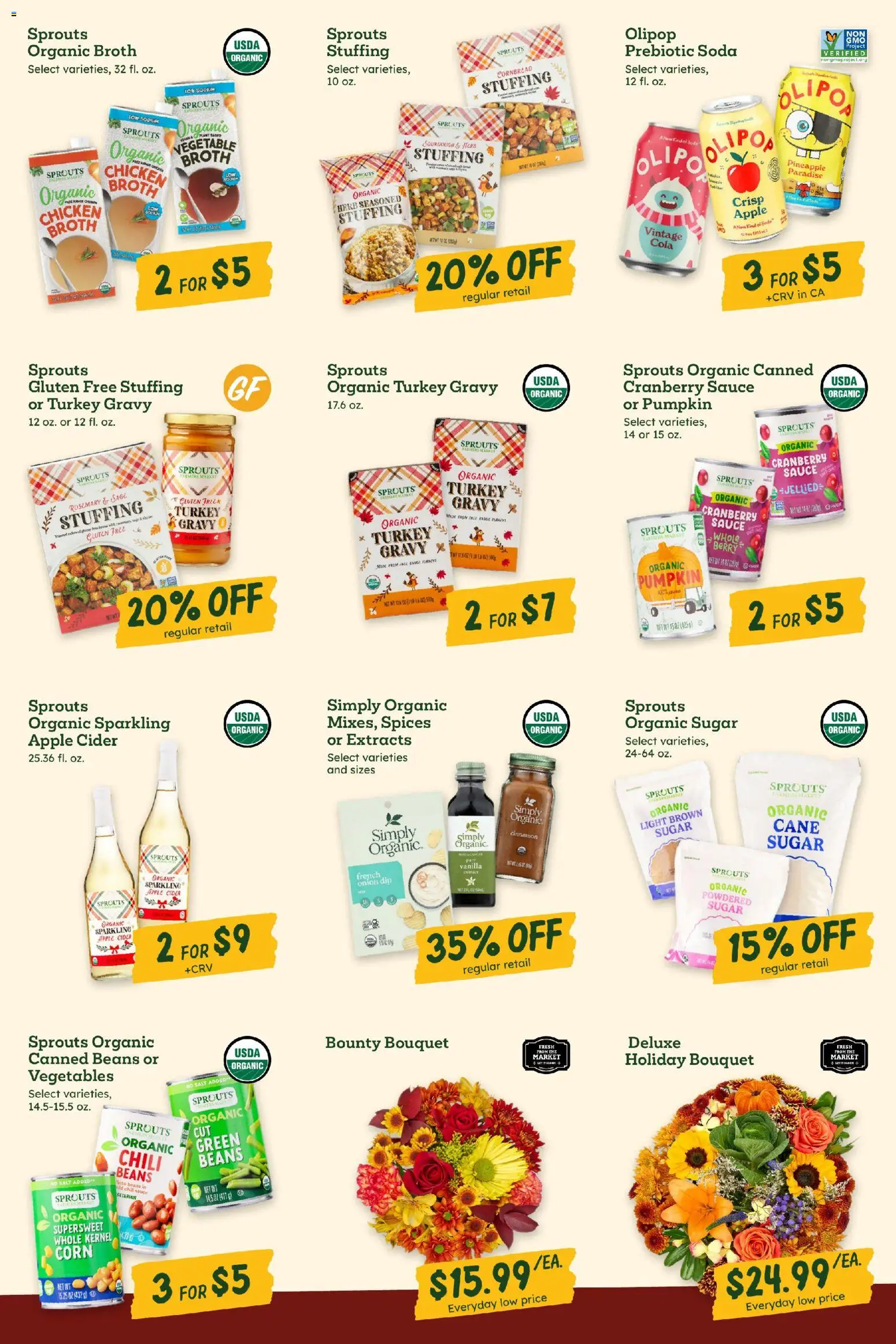 Sprouts Weekly Ad - valid from 19.11.2025 | Page: 4 | Products: Corn, Pineapple, Salt, Pumpkin