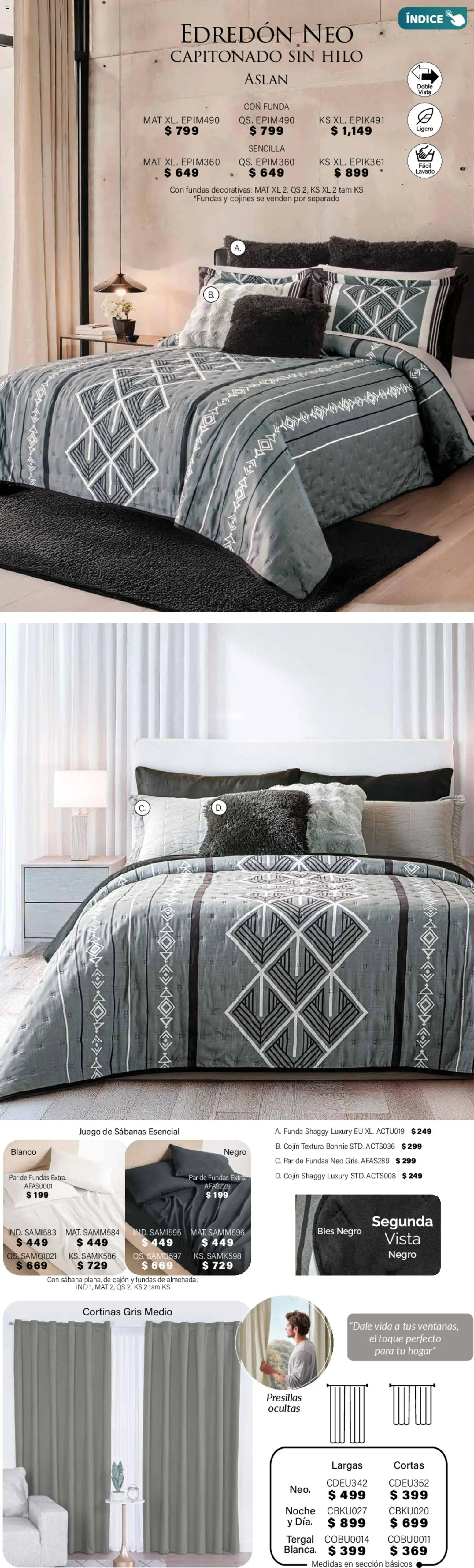 Nuevas ofertas de Colchas Concord válidas en toda la República Mexicana desde el 01.11.2025. ¡Encuentra las mejores ofertas en Colchas Concord Buen Fin! | Página: 43 | Productos: Juego, Funda, Almohada, Cortinas