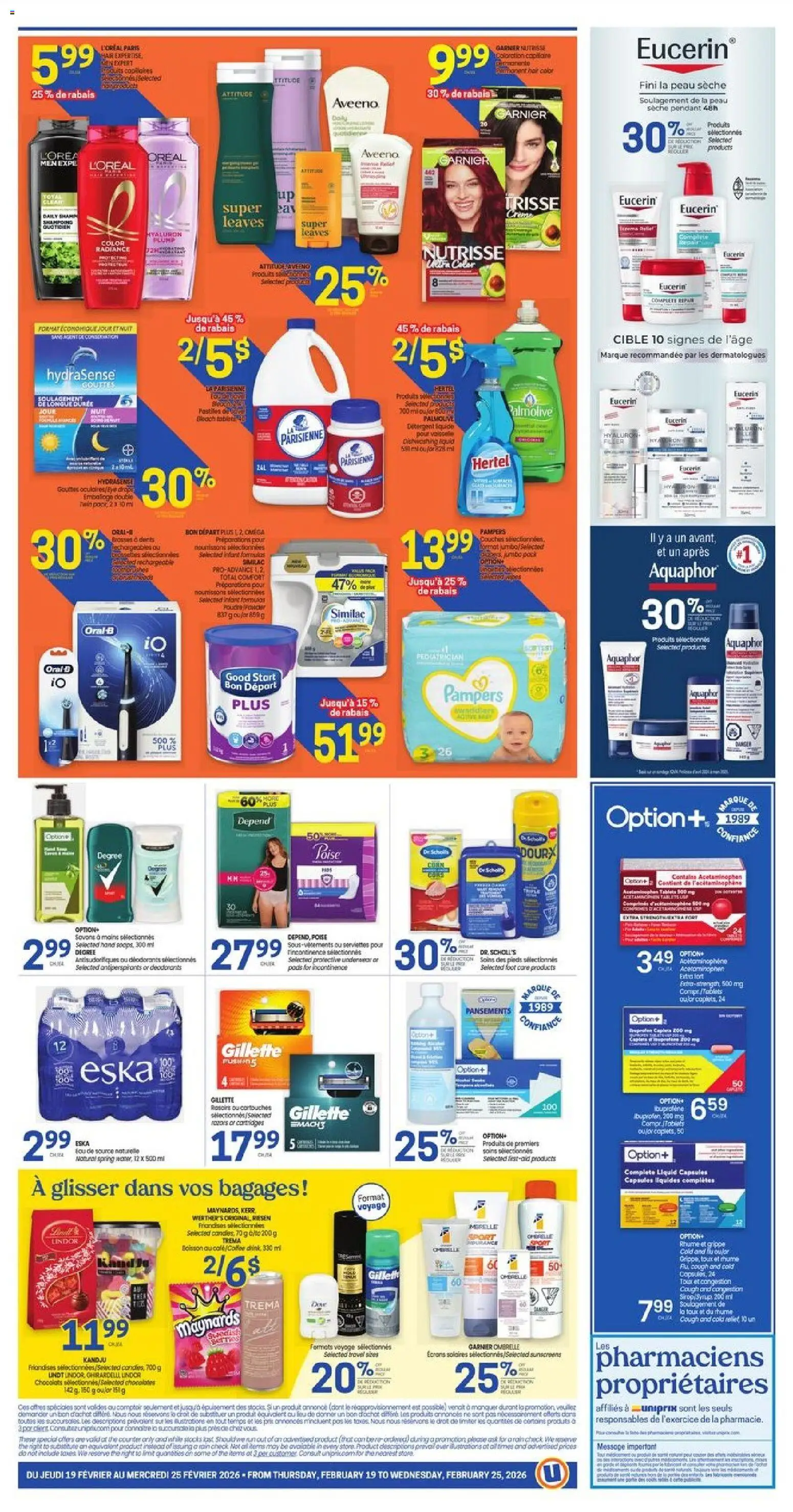 Uniprix flyer valid from 19.02.2026 | Page: 2 | Products: Detergent, Underwear