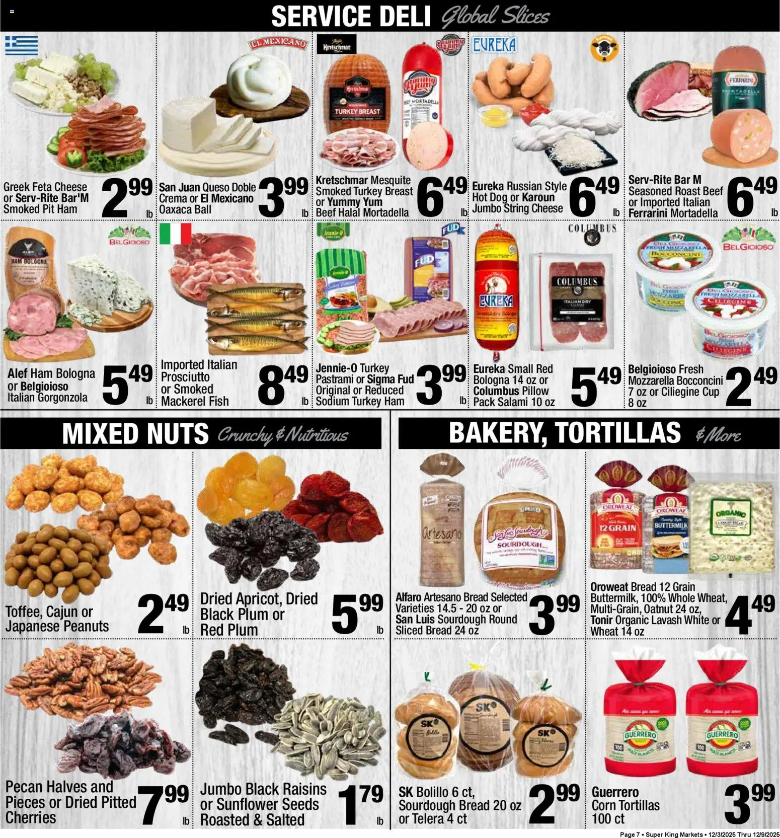 Super King Weekly Ad - valid from 03.12.2025 | Page: 8 | Products: Pillow, Cheese, Nuts, Raisins