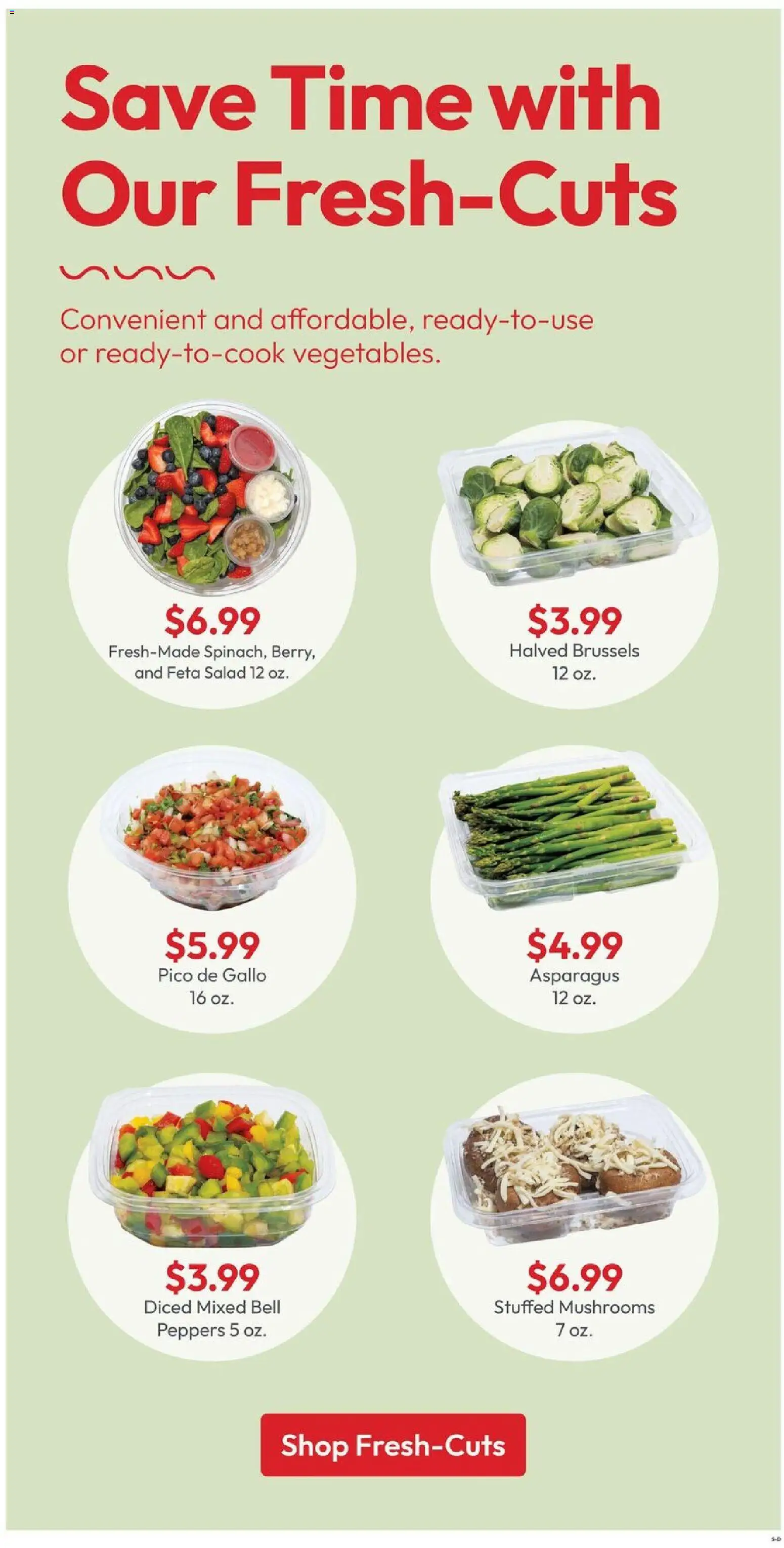 Stater Bros Weekly Ad - valid from 11.03.2026 | Page: 5 | Products: Asparagus, Peppers, Mushrooms, Salad