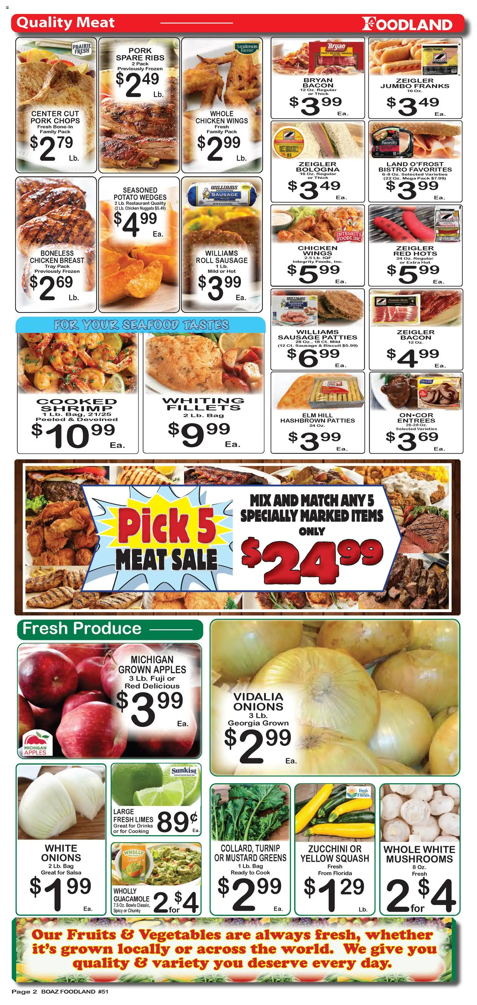 Foodland Weekly Ad - valid from 28.04.2026 | Page: 2 | Products: Squash, Pork, Shock, Bag