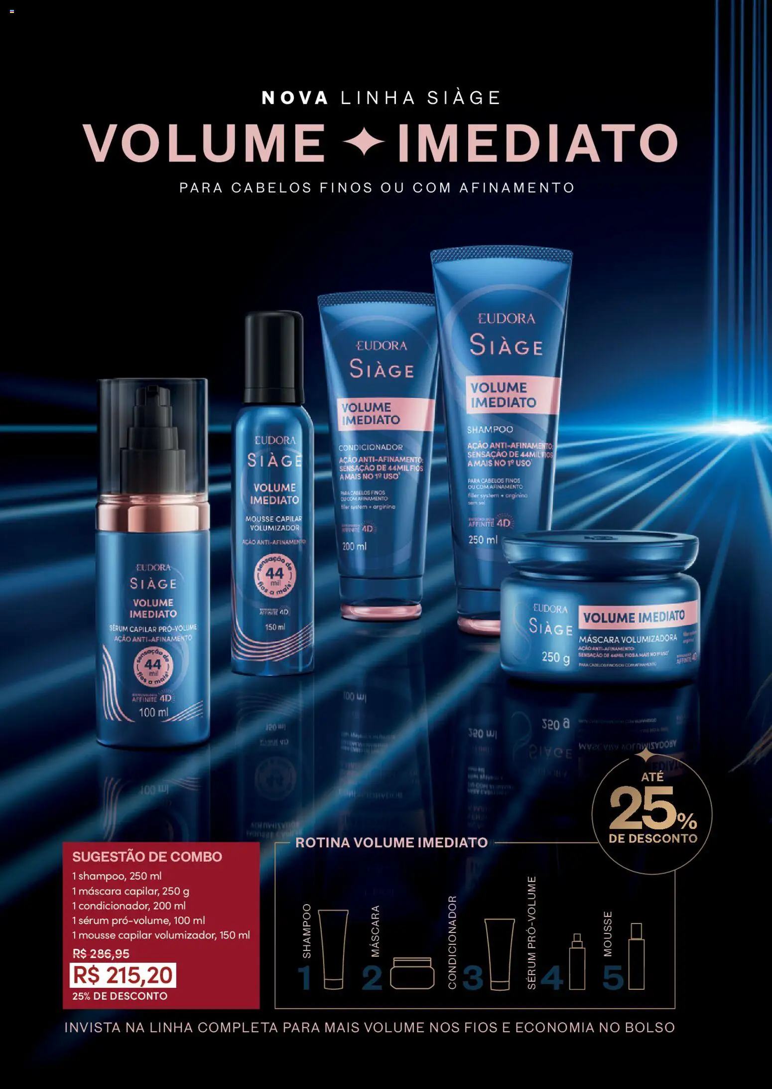 Eudora Folheto - válido de 19.02.2026 | Página: 4 | Produtos: Mousse, Condicionador, Sérum, Sal