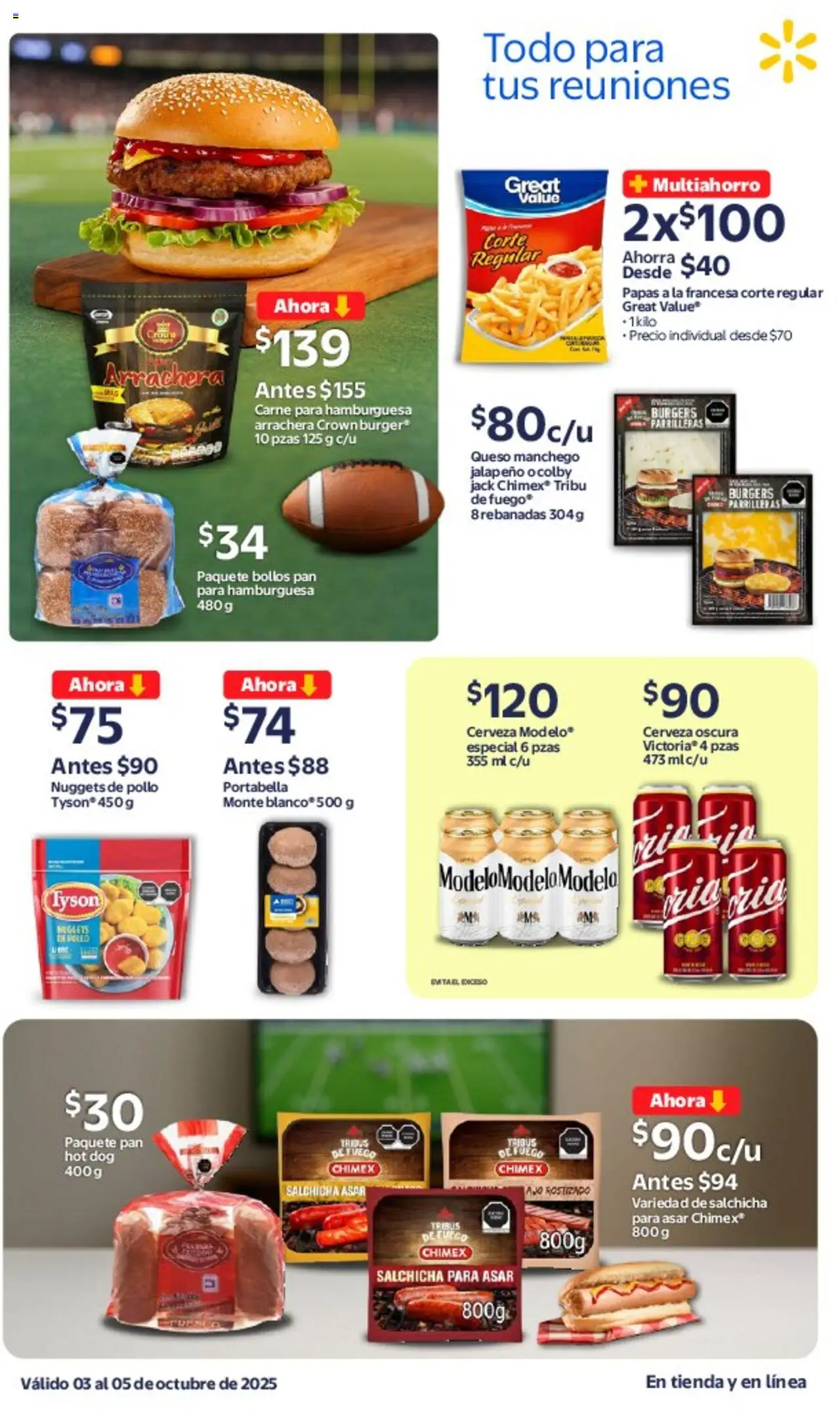 Nuevas ofertas de Walmart válidas en toda la República Mexicana desde el 03.10.2025. ¡Encuentra las mejores ofertas en Walmart - Folleto Precios Bajos! | Página: 2 | Productos: Pollo, Ajo, Pan, Cerveza