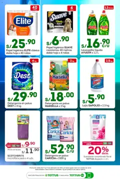 Catálogo Tottus válido desde 11.09.2025 | Página: 10 | Productos: Detergente, Peso, Fragancia, Polvo