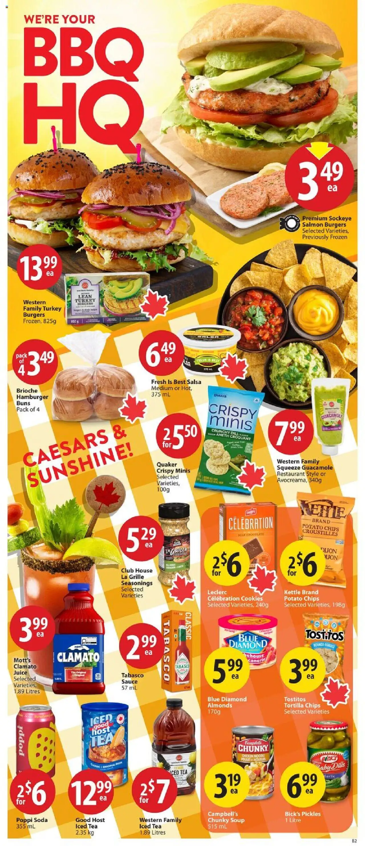 Save on foods flyer valid from 31.07.2025 | Page: 13 | Products: Tea, Turkey, Kettle, Juice
