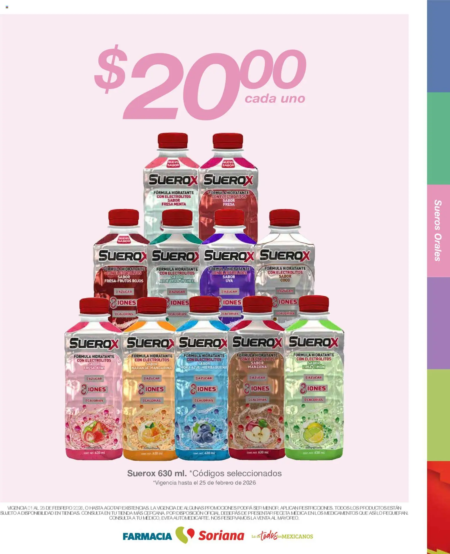 Nuevas ofertas de Soriana válidas en toda la República Mexicana desde el 01.02.2026. ¡Encuentra las mejores ofertas en Soriana - Folleto Farmacia Soriana Febrero Mercado Nacional! | Página: 7 | Productos: Fresa, Azúcar, Manzana, Limón
