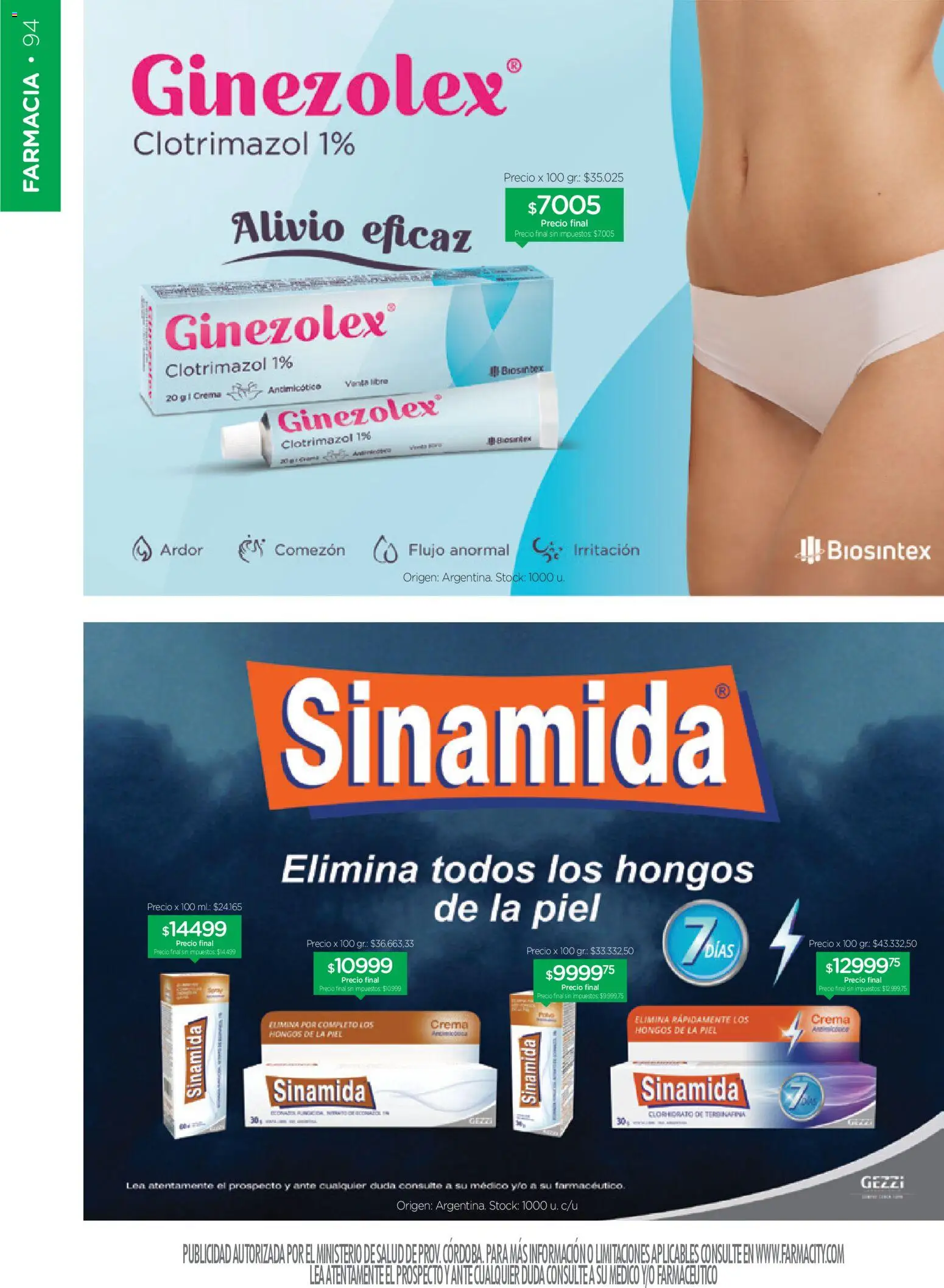 Farmacity catálogo │ válido desde el 03.03.2026 | Página: 94 | Productos: Polvo, Hongos, Crema