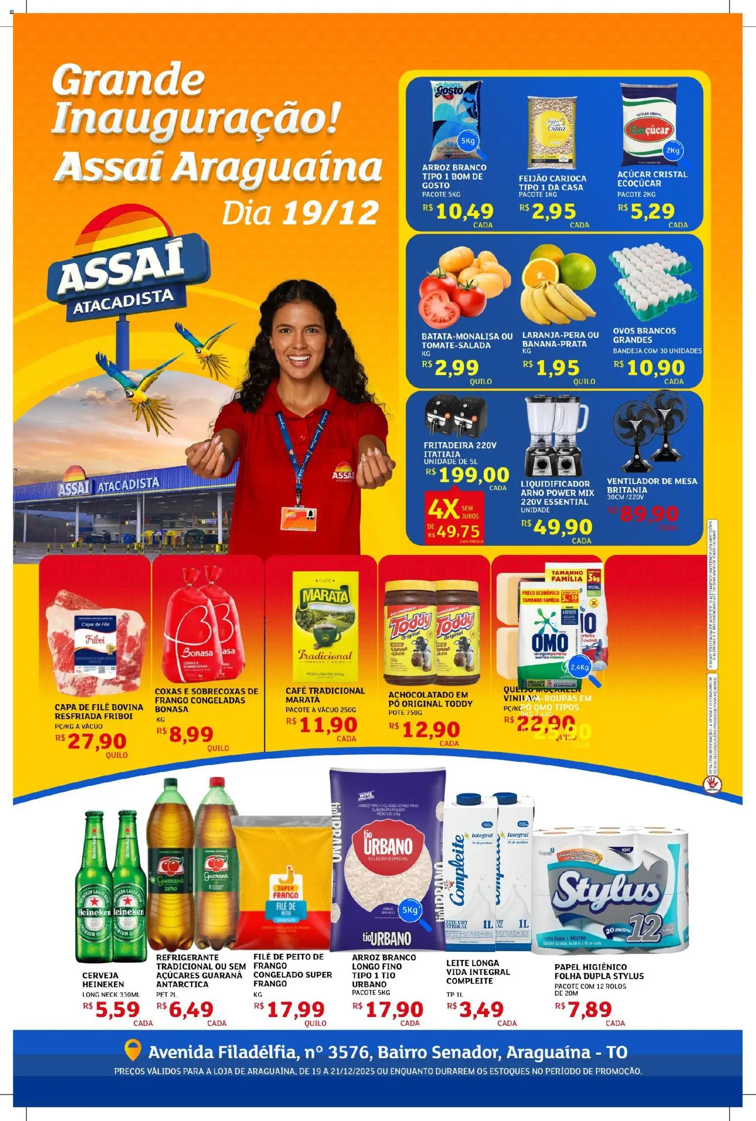 Assaí Atacadista Folheto - válido de 19.12.2025 | Página: 1 | Produtos: Feijão, Liquidificador, Leite, Cerveja